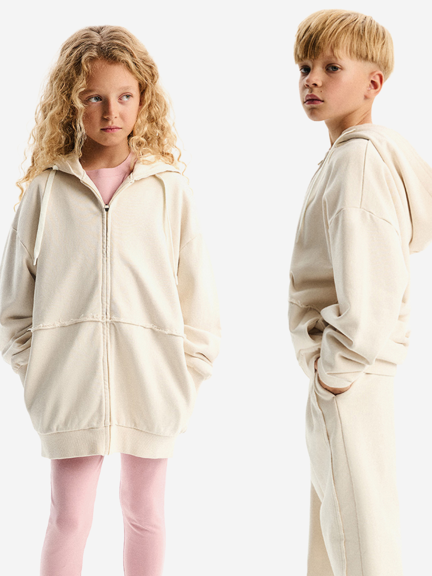 Изображение товара Толстовка для мальчиков и девочек PULKA, Молочный