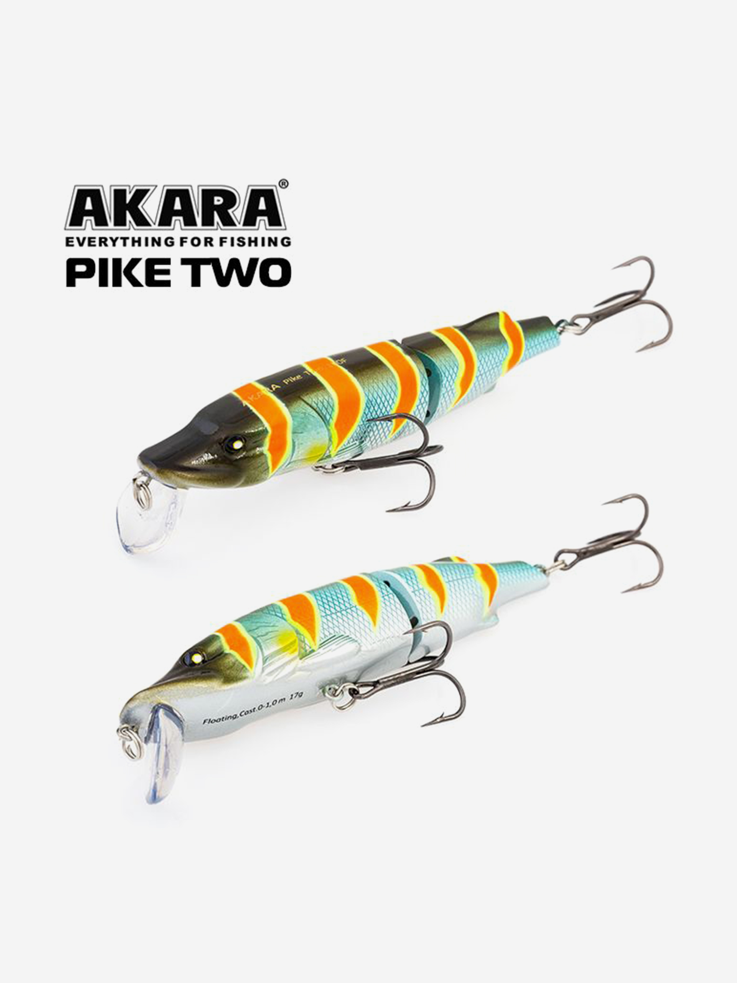 Изображение товара Воблер Akara Pike Two 100F минноу плавающий на щуку 17гр A106