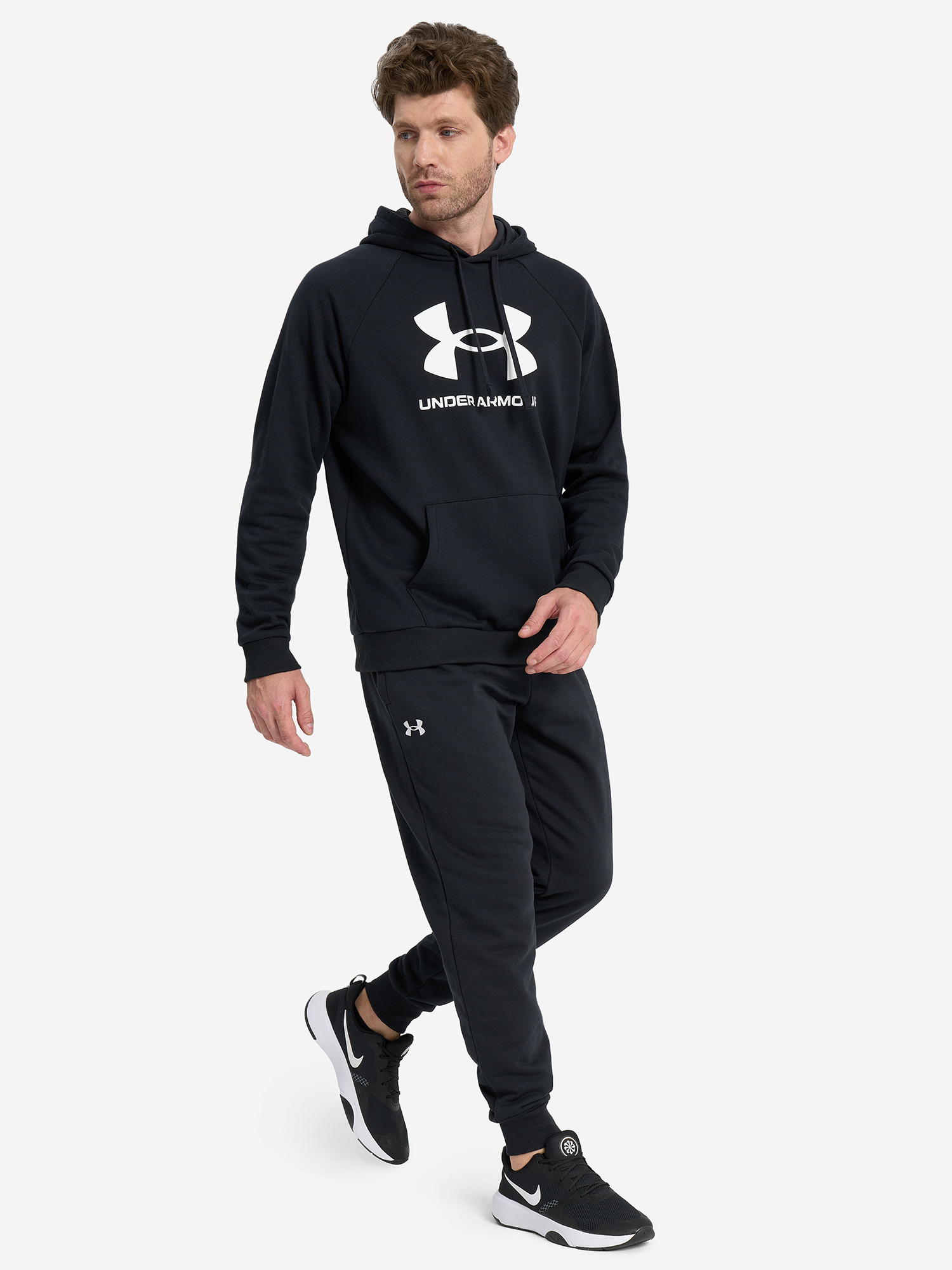 Джемпер флисовый мужской Under Armour Rival Fleece, Черный 1379758U0F-001, размер RUS 50-52 - фото 4