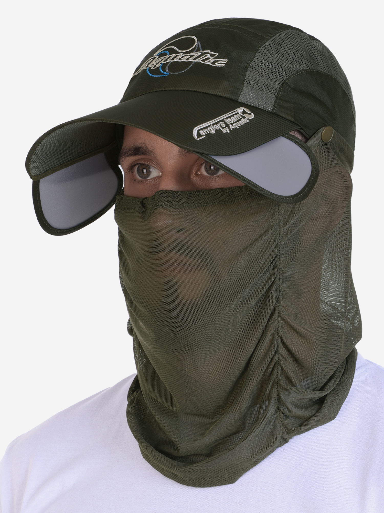 Изображение товара Кепка c боковыми отражателями и антимоскитным бафом Aquatic КА-17X, Хаки