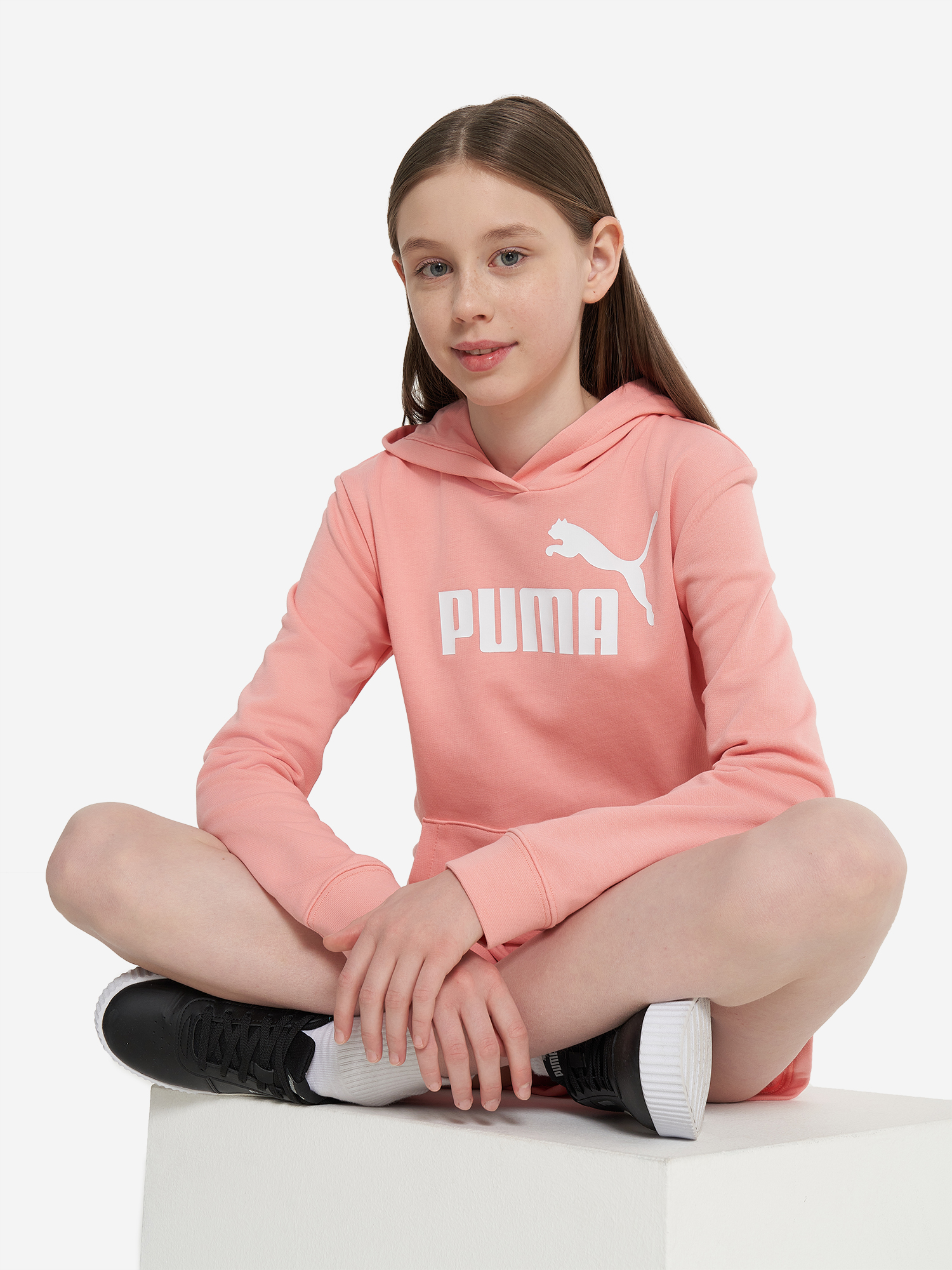 Худи для девочек PUMA No. 1 Logo, Розовый 4