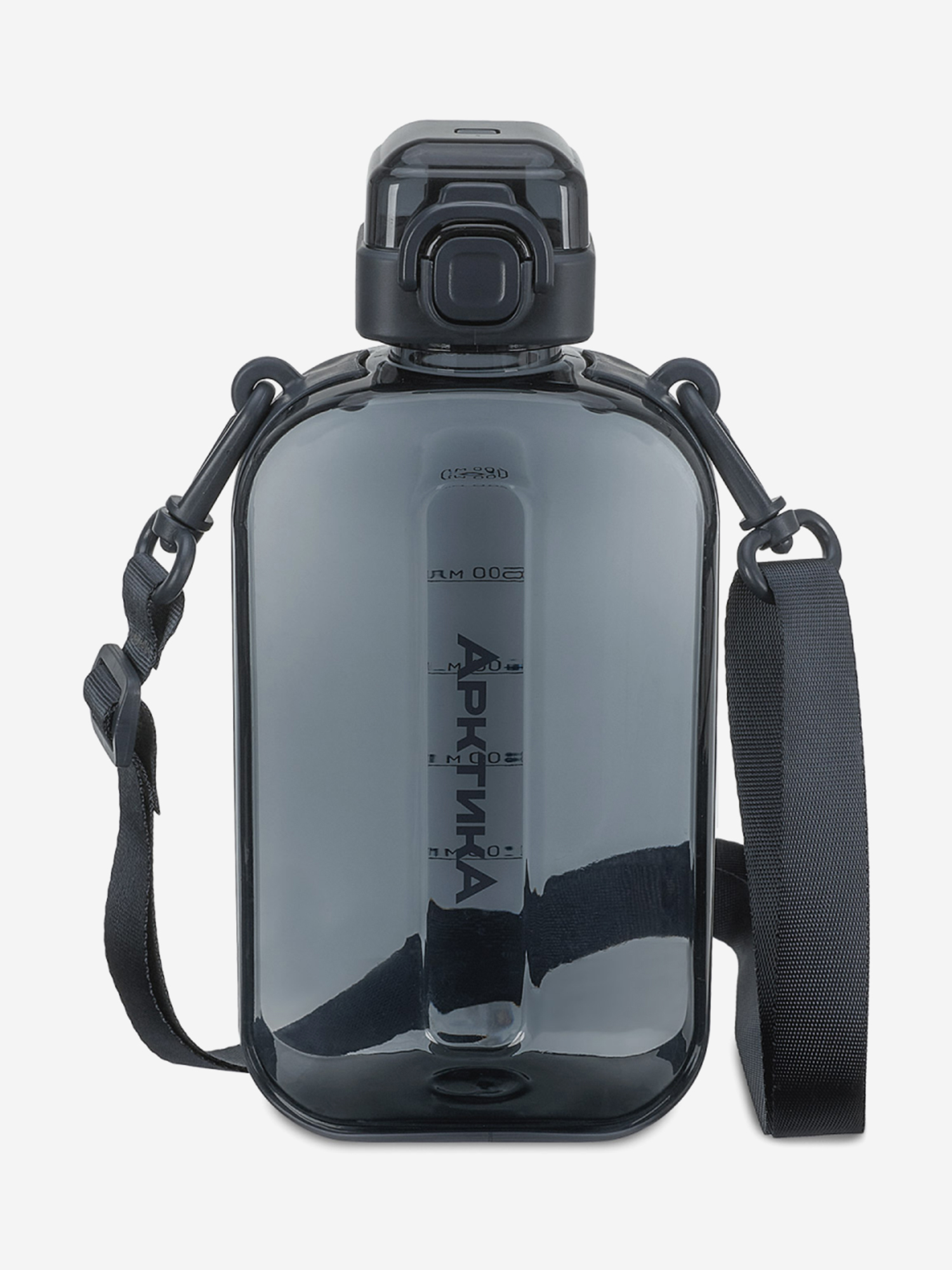 Изображение товара Бутылка тритановая 750 мл с регулируемым ремешком, графит, Серый