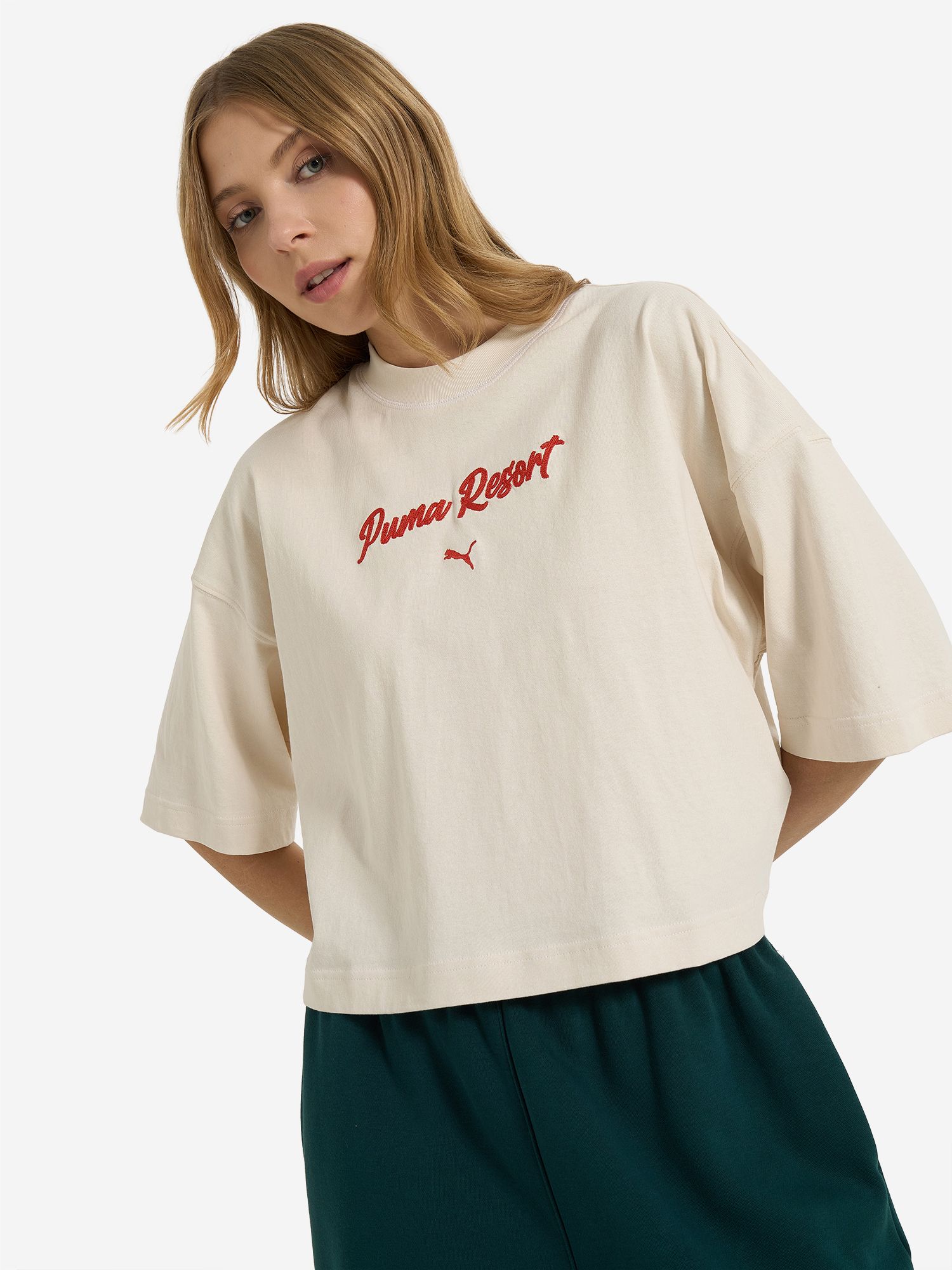 

Футболка женская PUMA Premium Ess, Бежевый