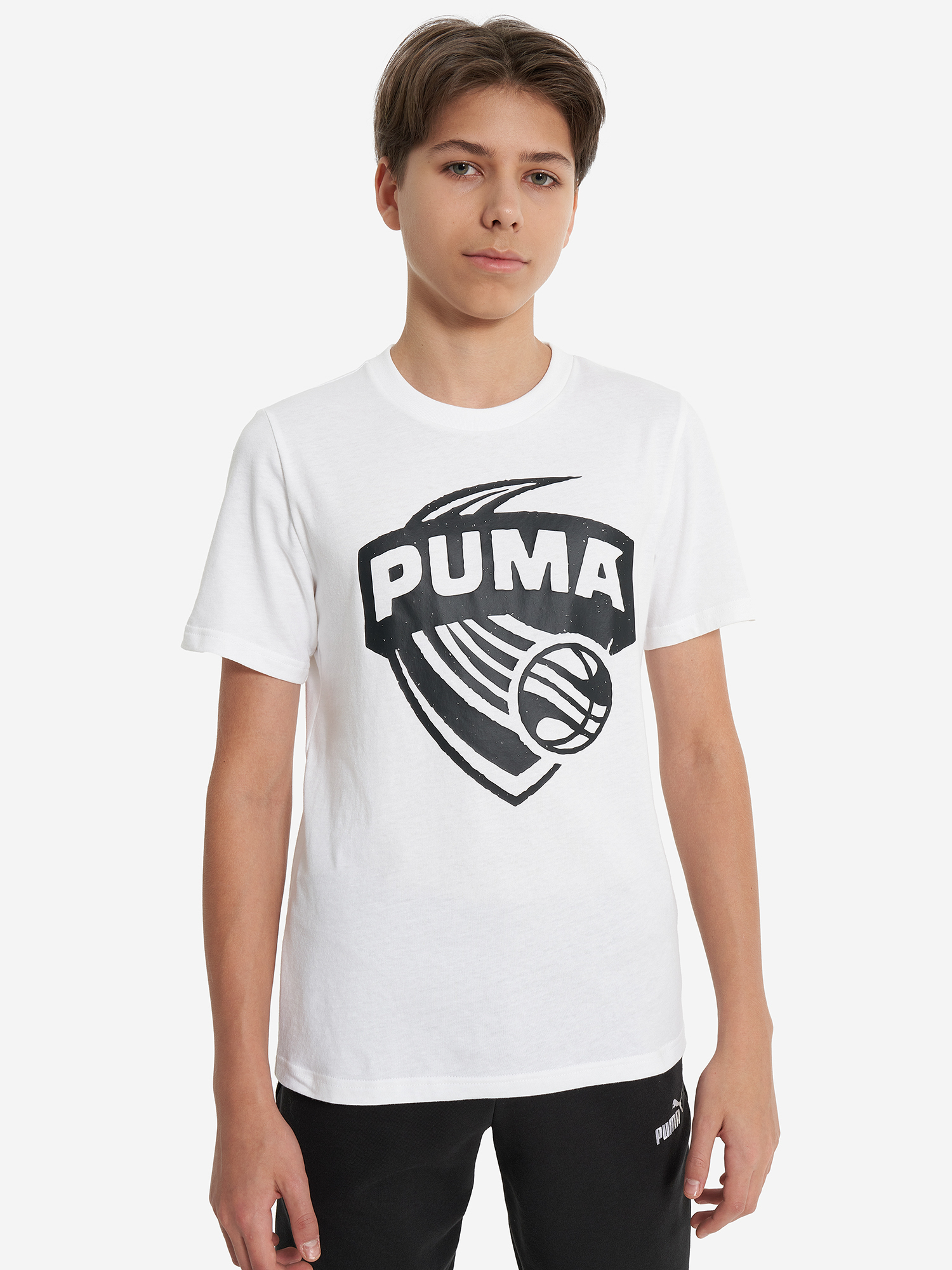 Футболка для мальчиков PUMA Basketball Posterize, Белый 2