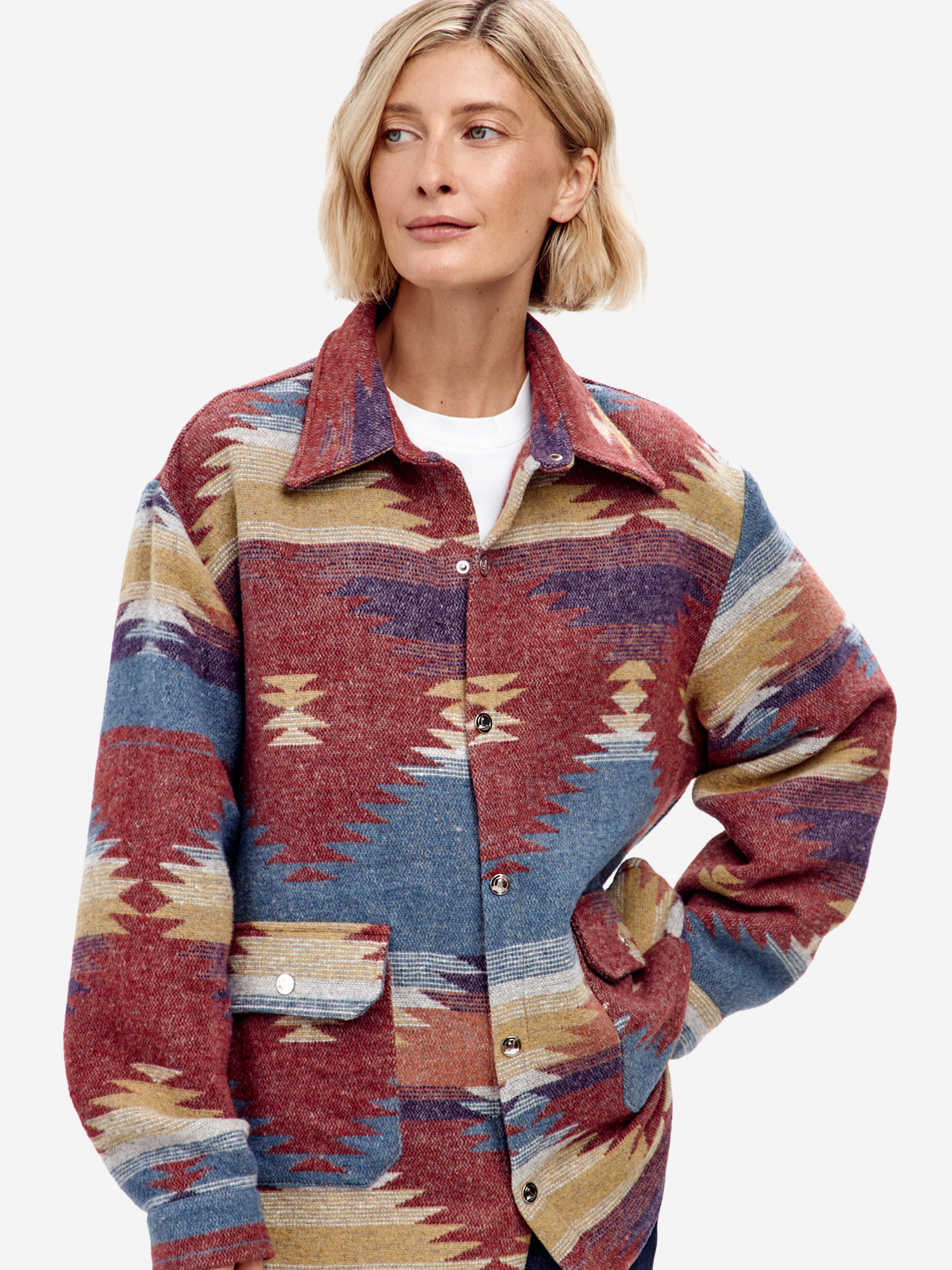 Изображение товара Рубашка шерстяная унисекс Kefirmaykifer, Оранжево-синий