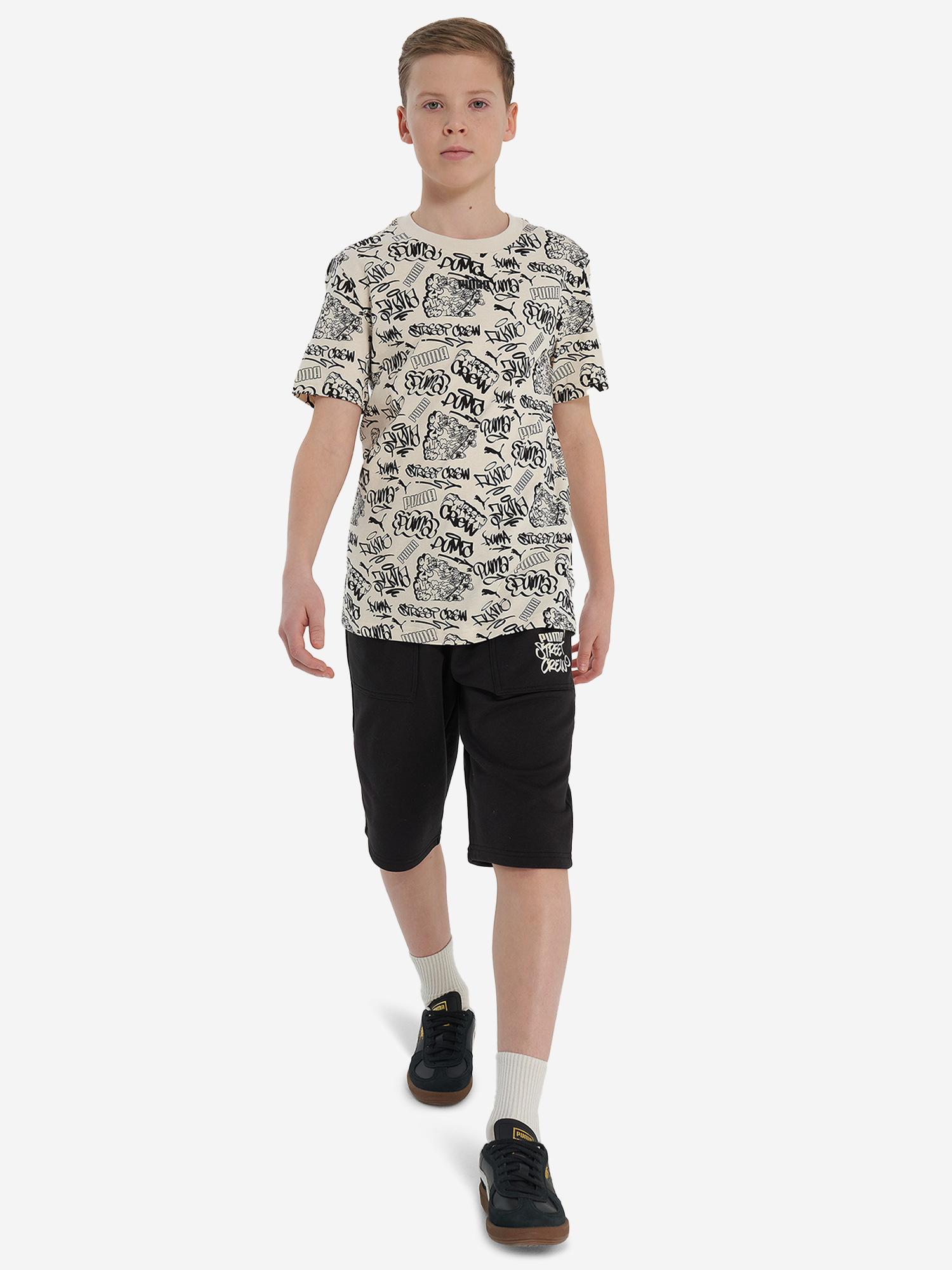 Футболка для мальчиков PUMA Mid90 S, Бежевый 5