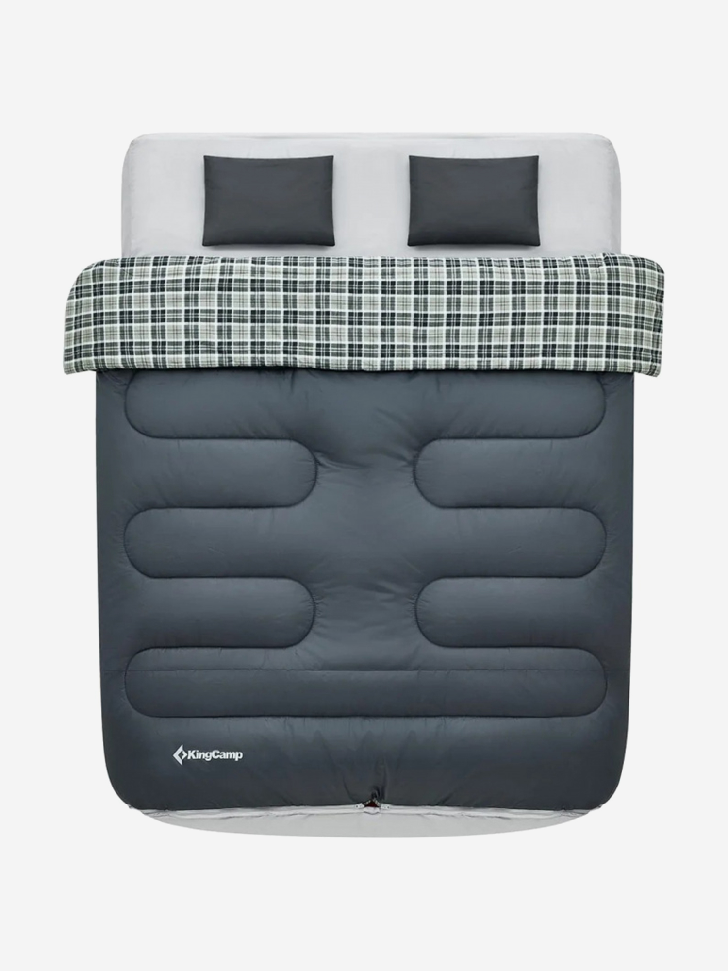 

Спальный мешок KingCamp 2206 AIRBED SLEEPINGBAG 250D -4°С 190x180, т.серый, Серый