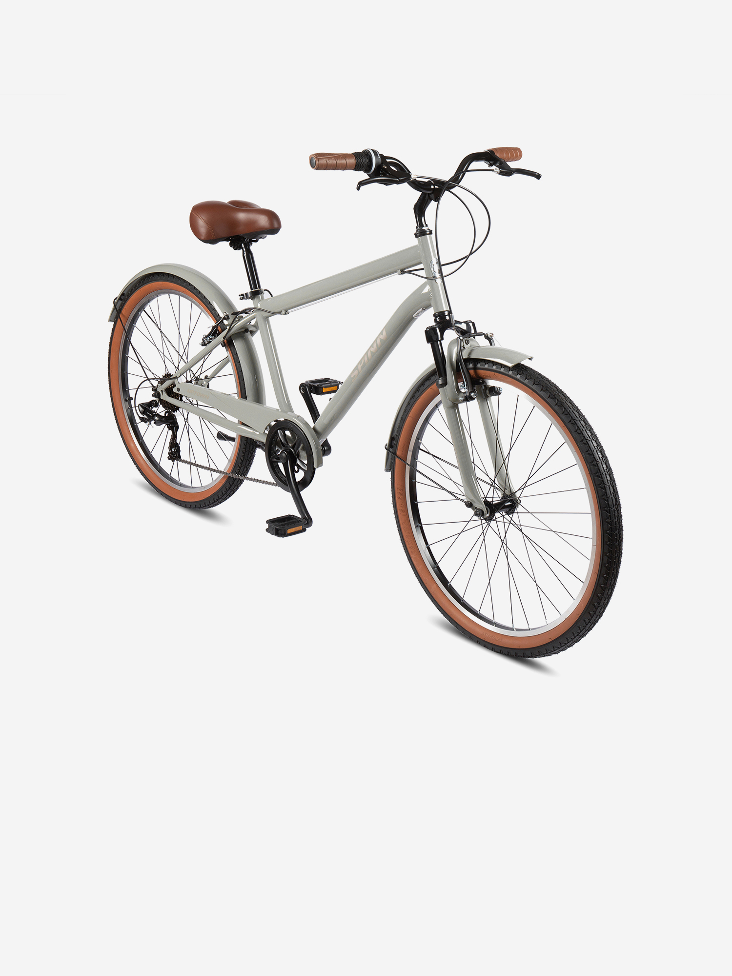 Изображение товара Велосипед мужской скоростной Spinn Uptown Men 26" Cement Grey, Cерый/светло-зеленый/светло-серый