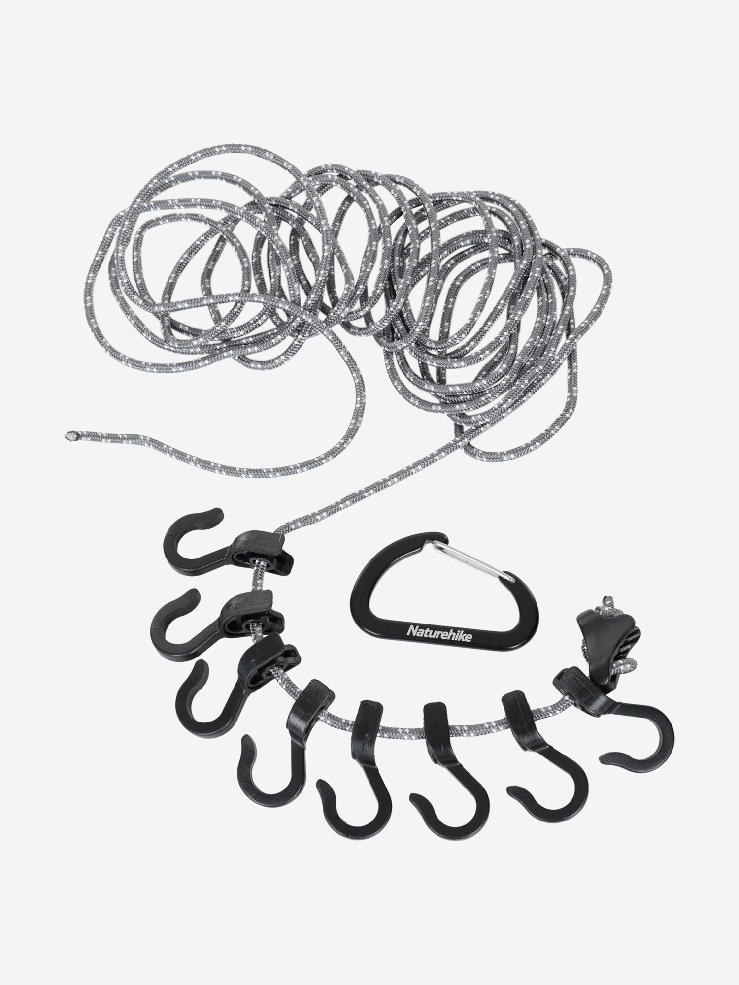 

Верёвка-органайзер Naturehike Canopy hanging rope Dark Grey, Серый