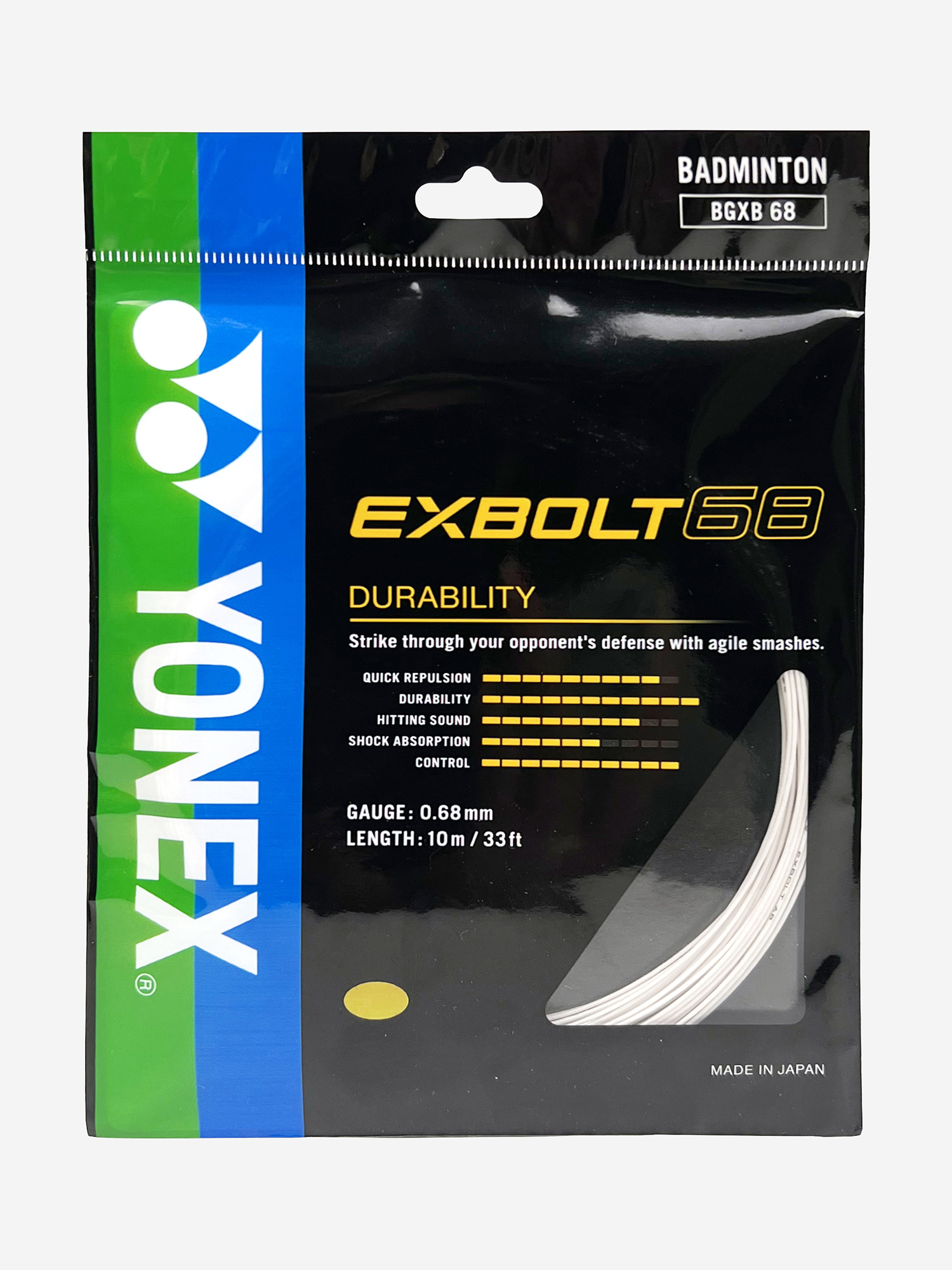 

Струна для бадминтона Yonex Exbolt  W, 10м., Белый