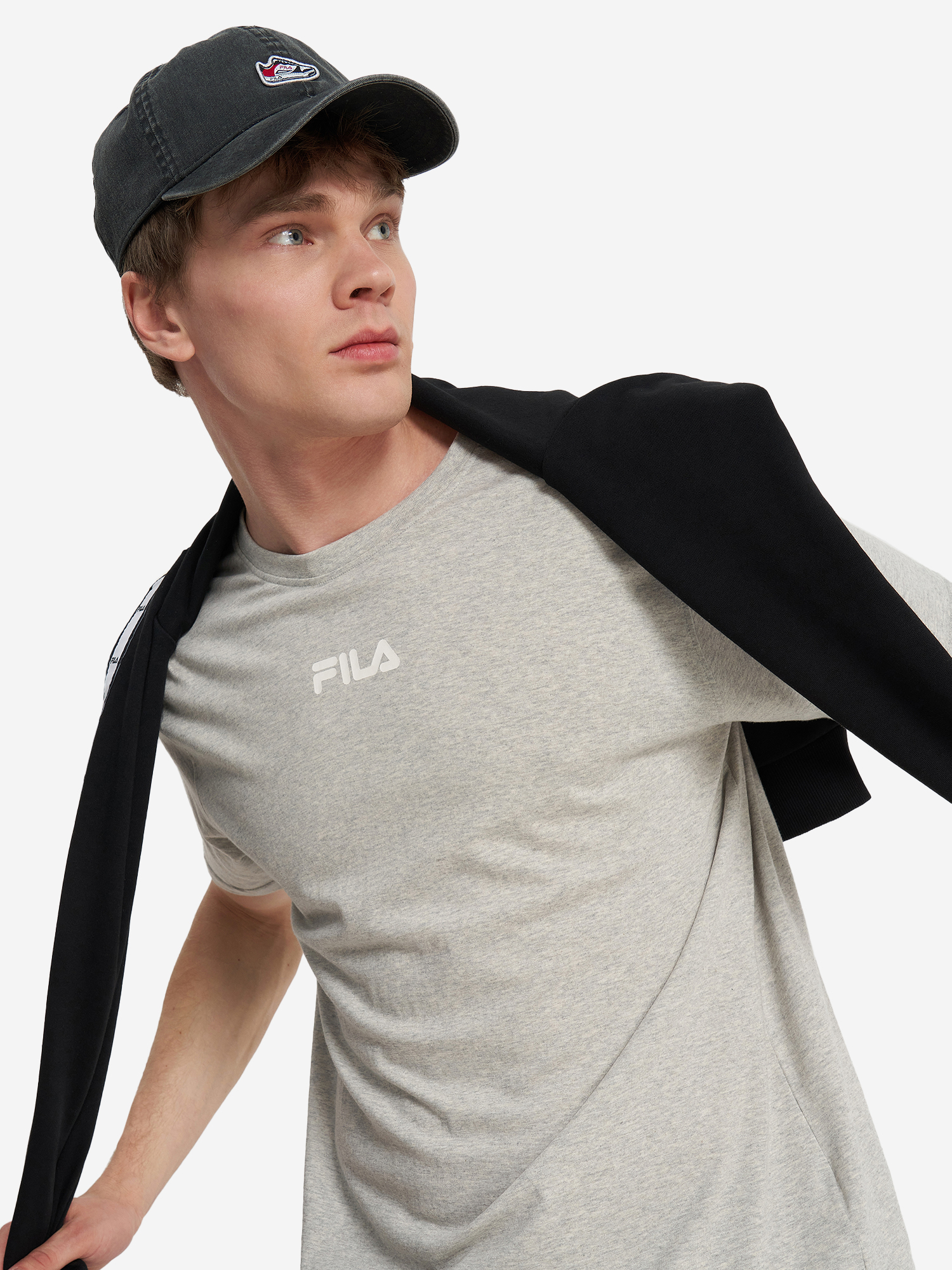 Футболка мужская FILA, Серый SS24SPM061FLA-289, размер RUS 50-52 | EUR L