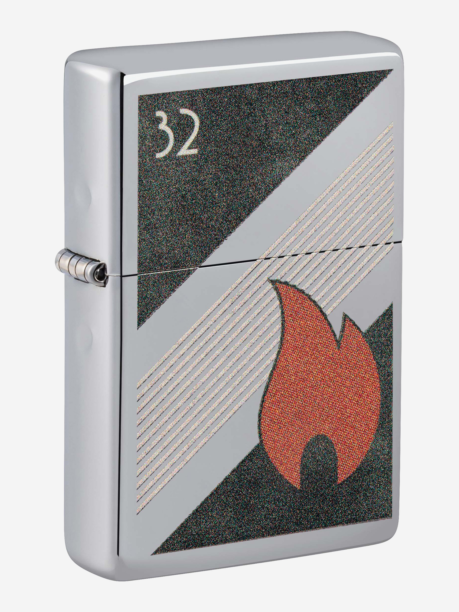 

Зажигалка бензиновая ZIPPO 48623 32 Flame, Серебряный