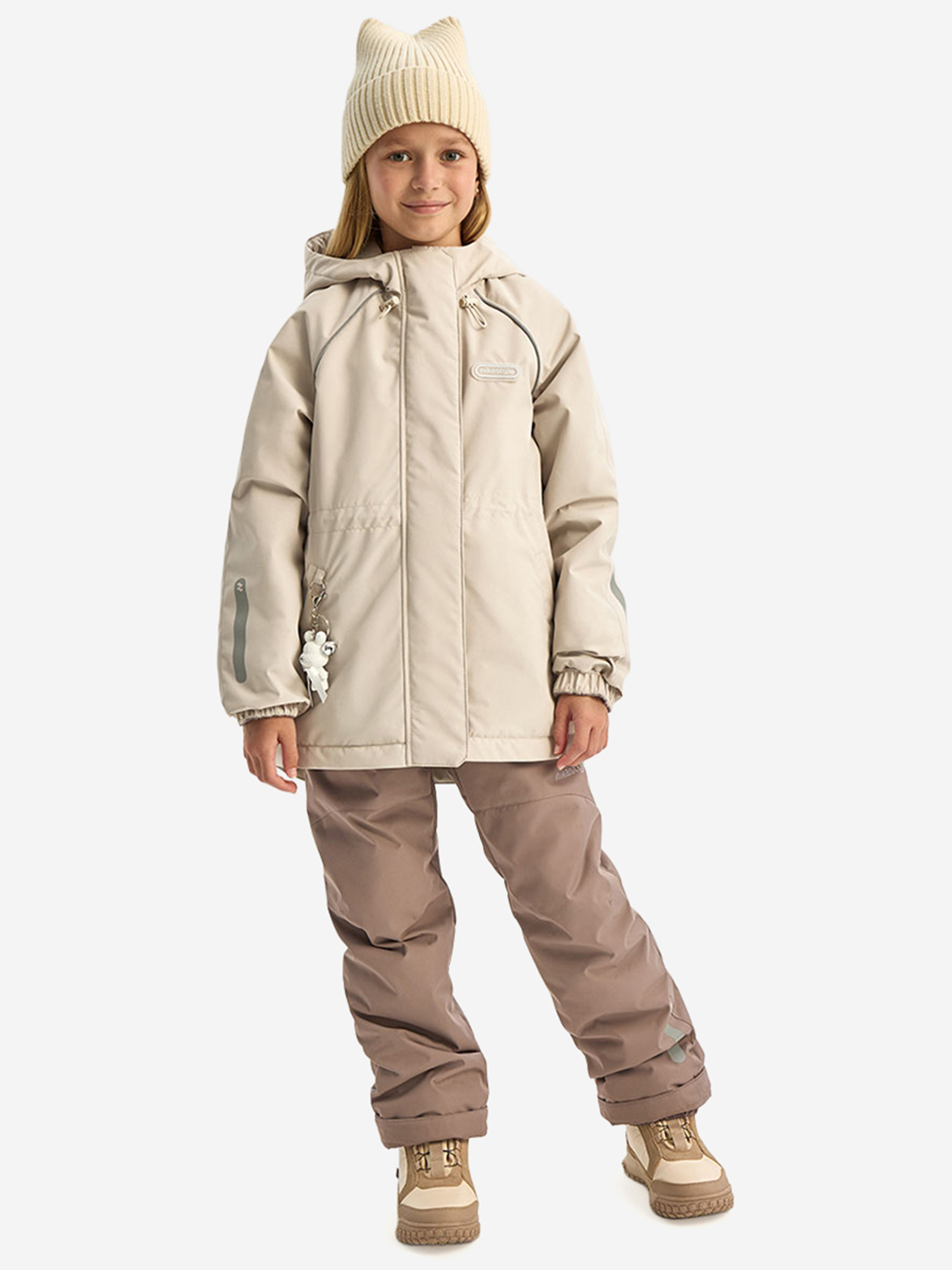 Изображение товара Демисезонный женский спортивный костюм NIKASTYLE Кешью капучино утепленный мембрана