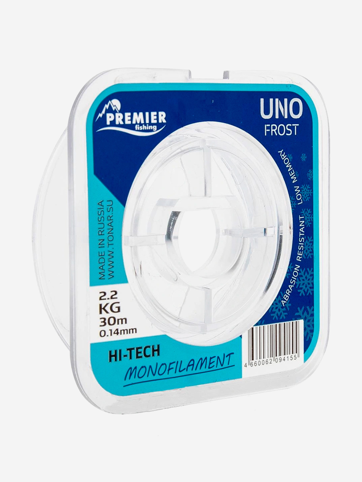 

Леска для рыбалки Premier Fishing UNO FROST Nylon 0,14мм, 30м, 2,2кг, прозрачный, Серый