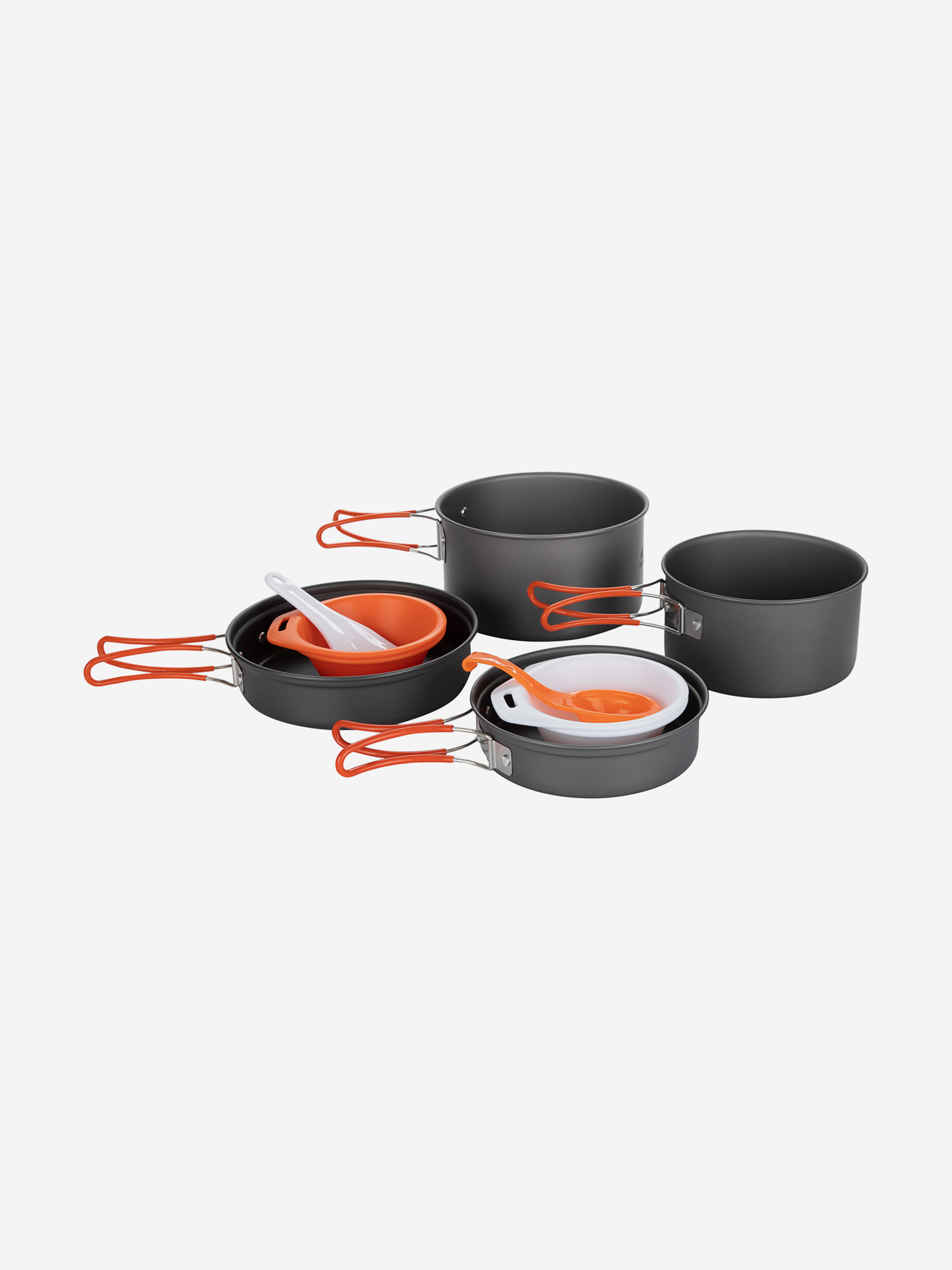 Набор посуды: 2 котелка, 2 сковороды Fire-Maple FMC-K7, Серый котел анодированный fire maple island серый