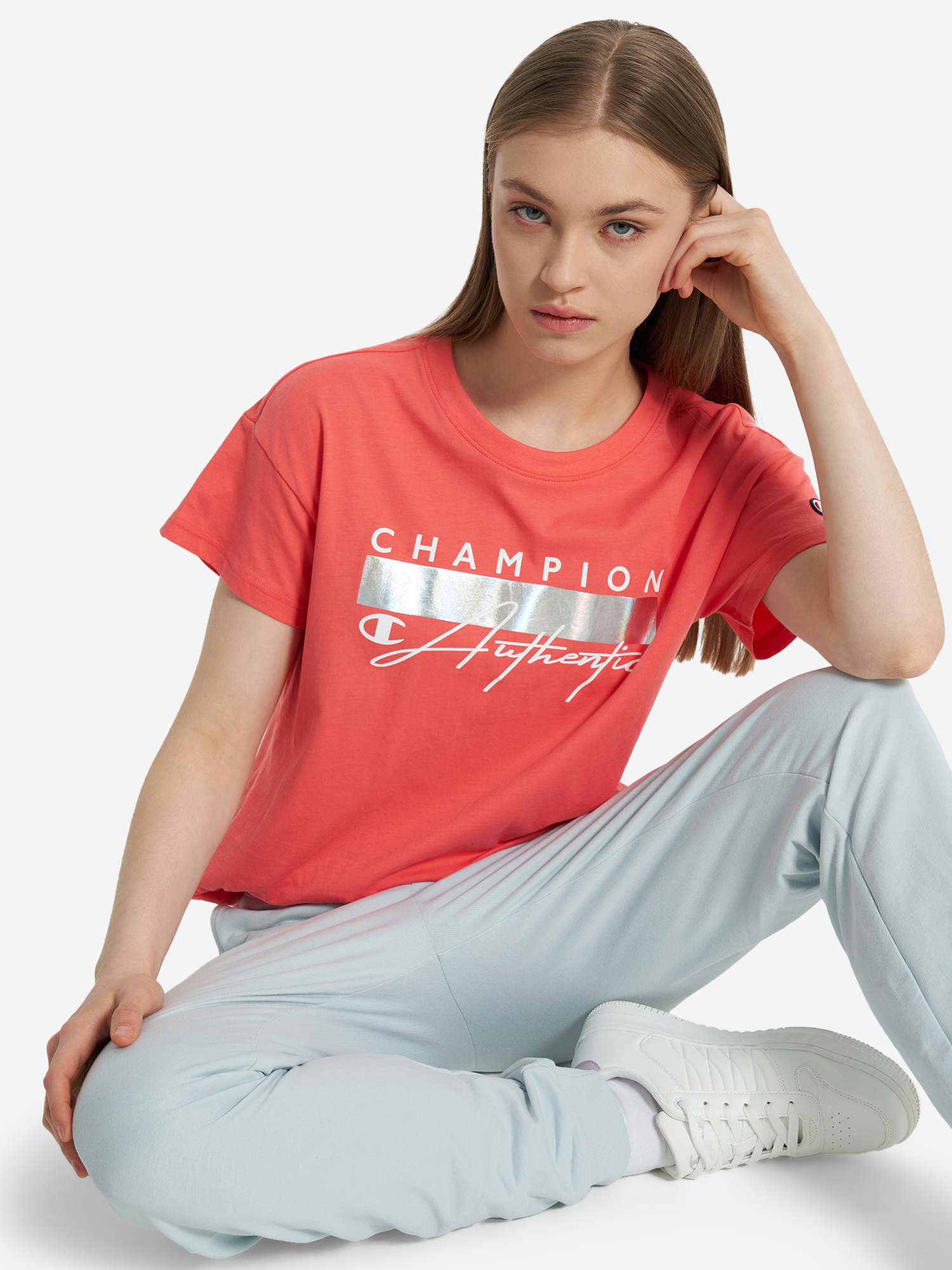 

Футболка женская Champion Glossy, Розовый
