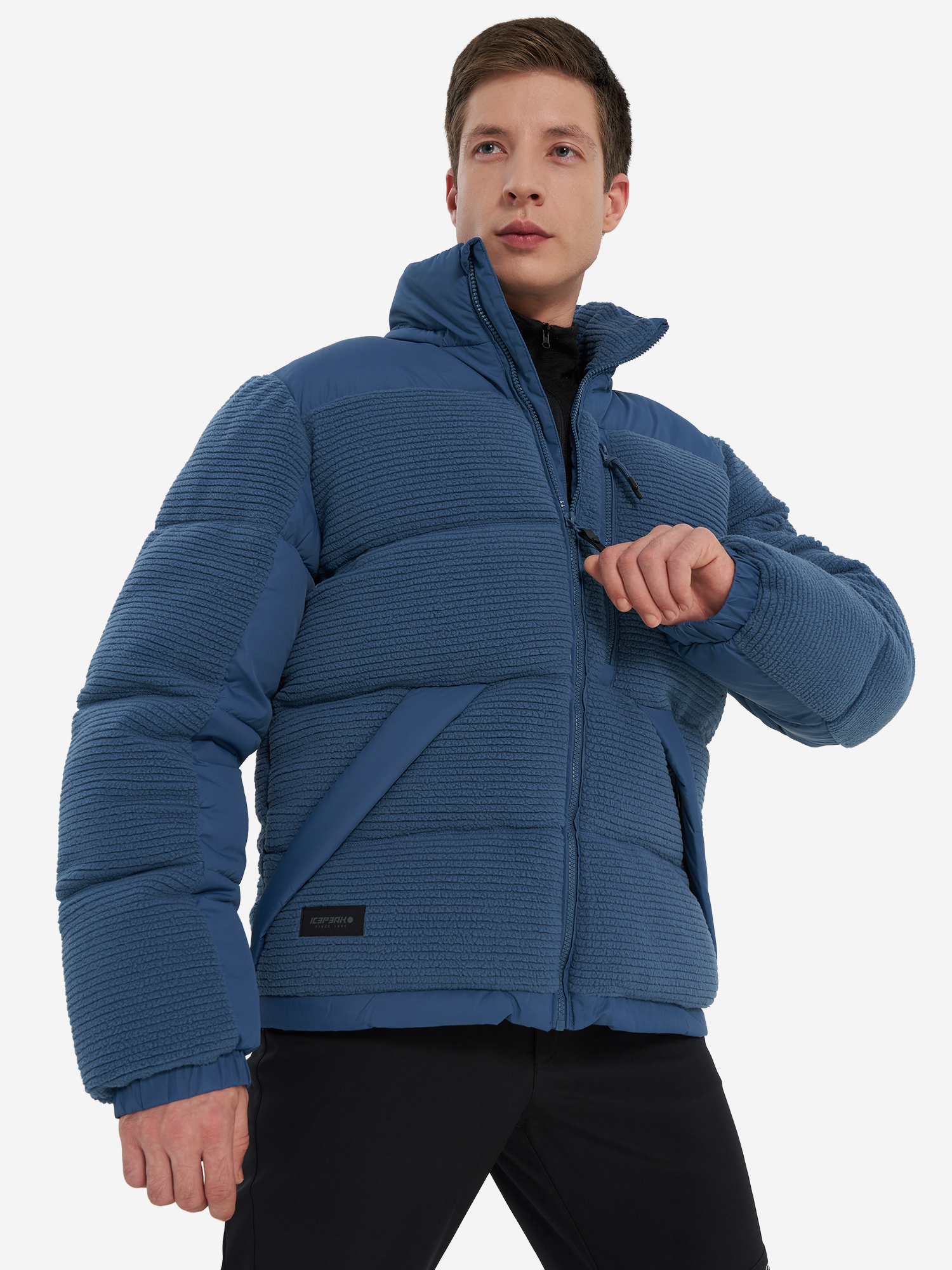 Изображение товара Пуховик мужской IcePeak Aalam, Серый/голубой Изображение товара Пуховик мужской IcePeak Aalam, Серый/голубой