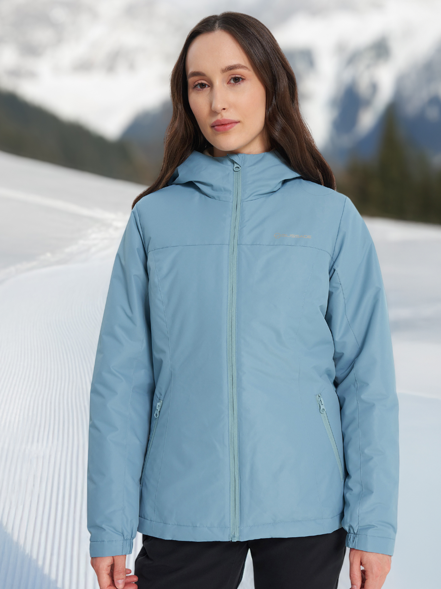 Куртка утепленная женская Glissade, зеленый, арт. 29125