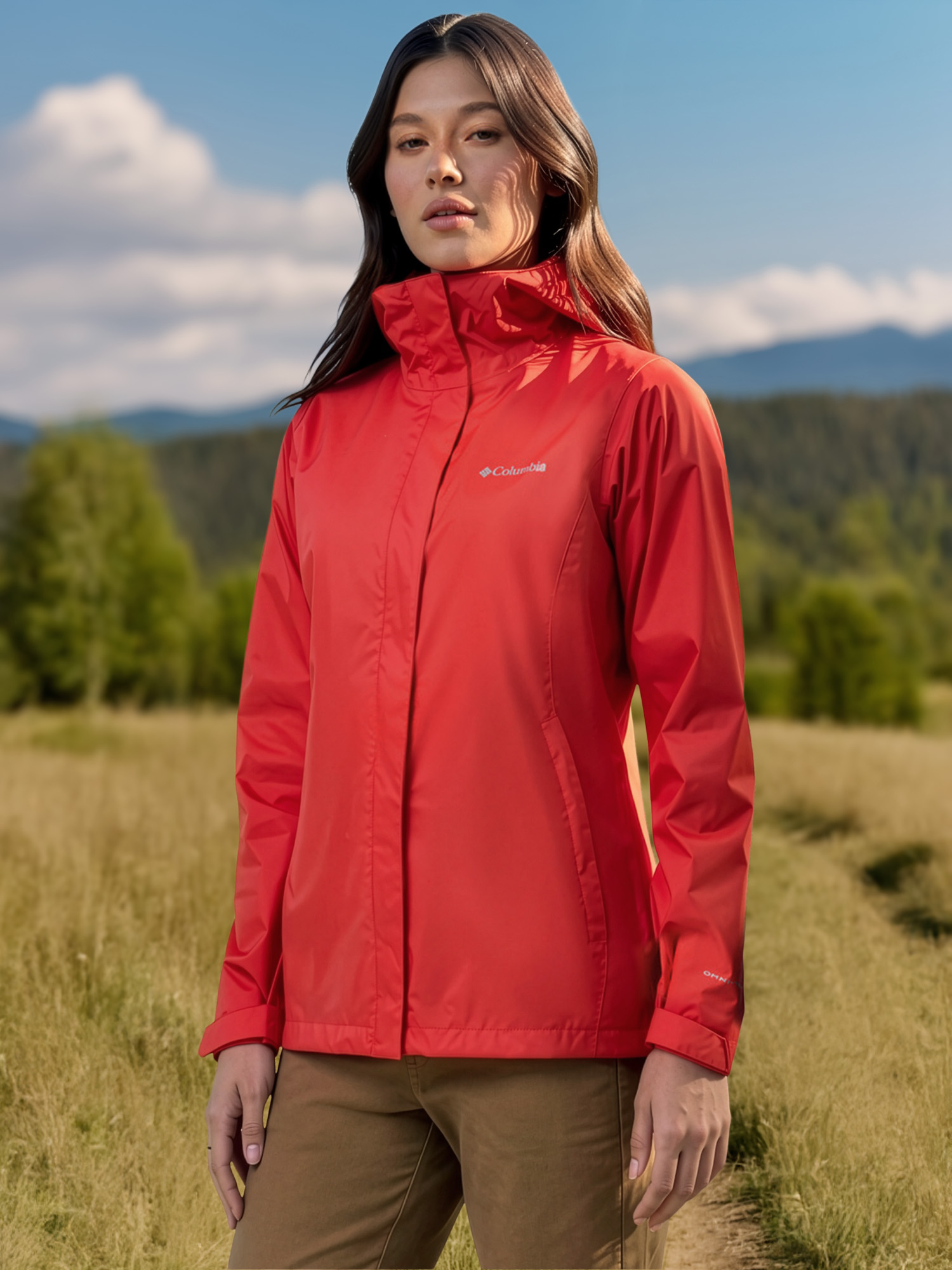 Ветровка женская Columbia Arcadia II Jacket, красный, арт. 1534111CLB-604