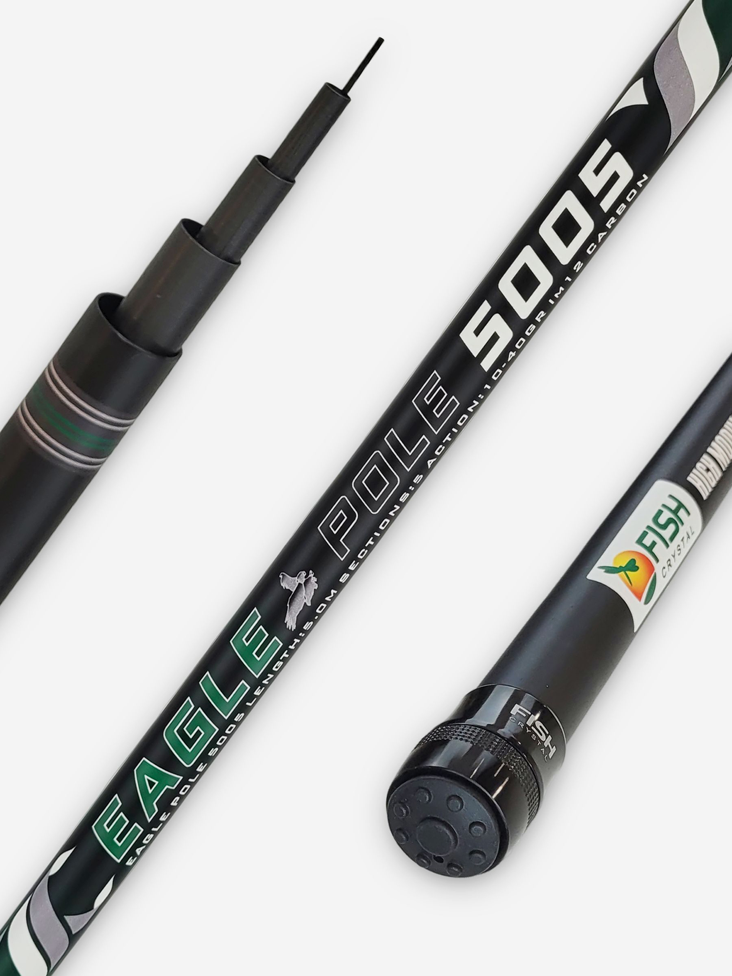 Изображение товара Удилище Fish Crystal Eagle Pole 7 м карбон 30T+40T, средний строй, поплавочная ловля