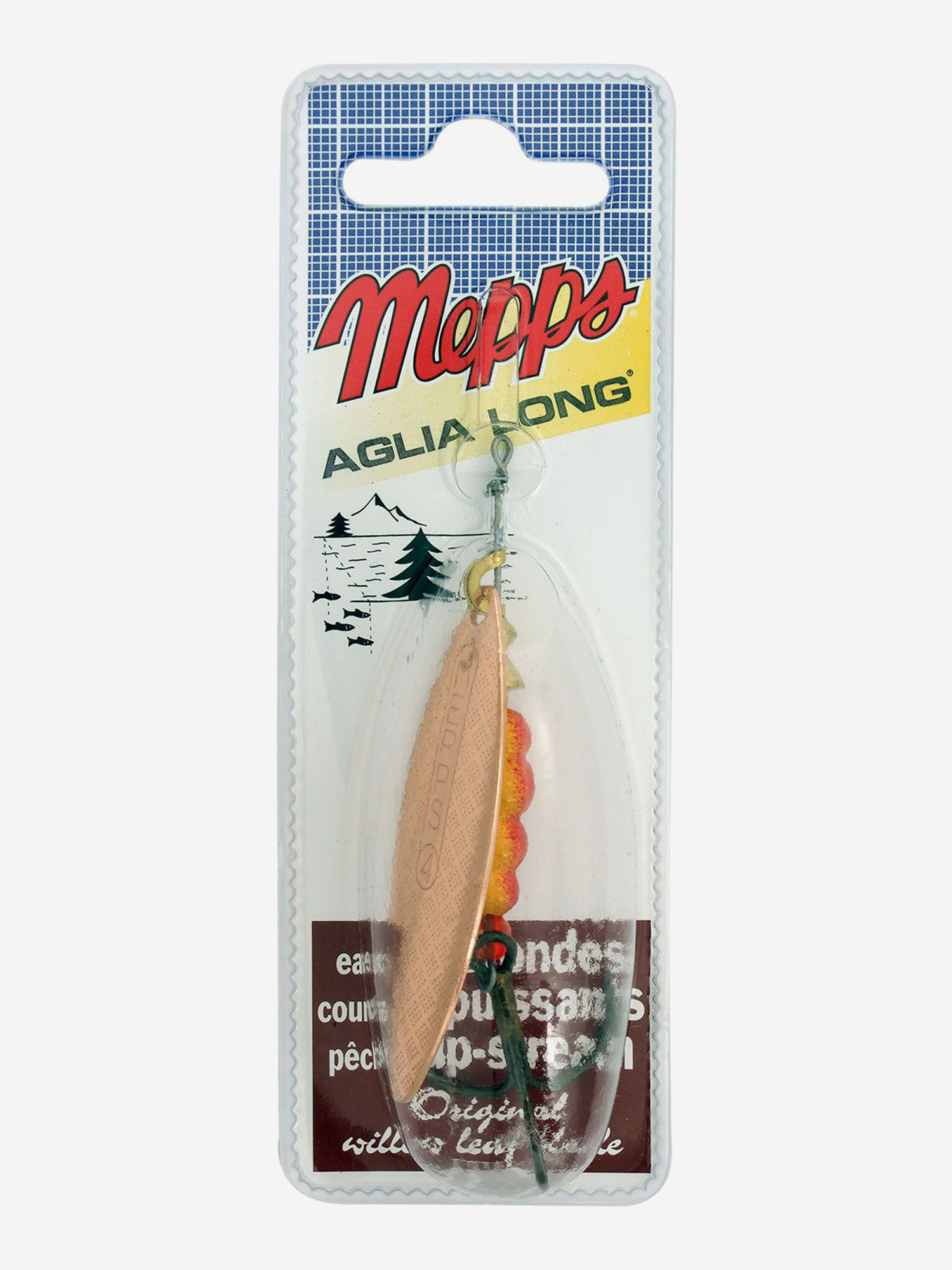 

Блесна вращающаяся MEPPS "Aglia Longue CU" №4 (17г) блистер, Красный