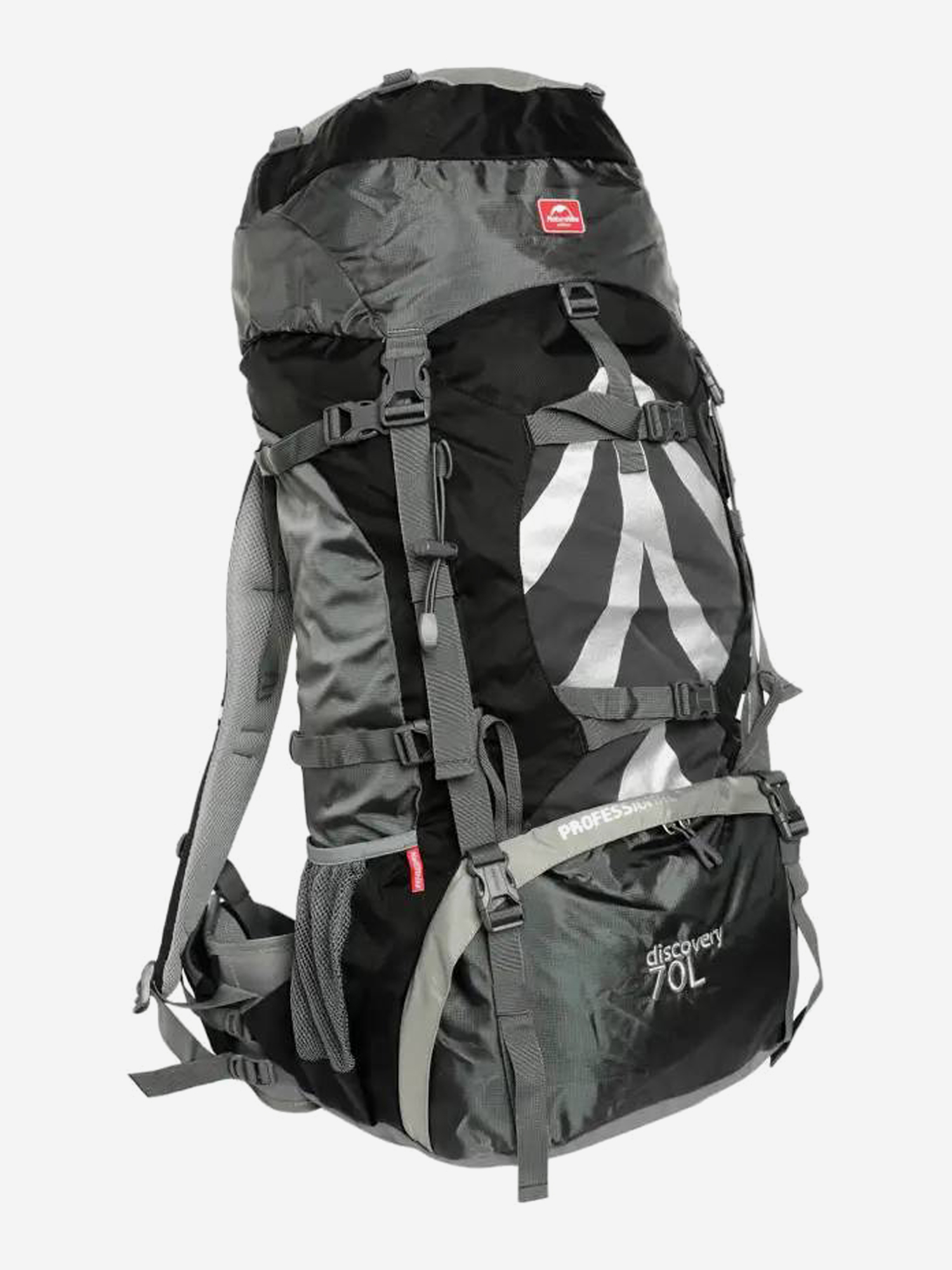 

Рюкзак Naturehike NH70B070-B 70L черно-серый, Черный
