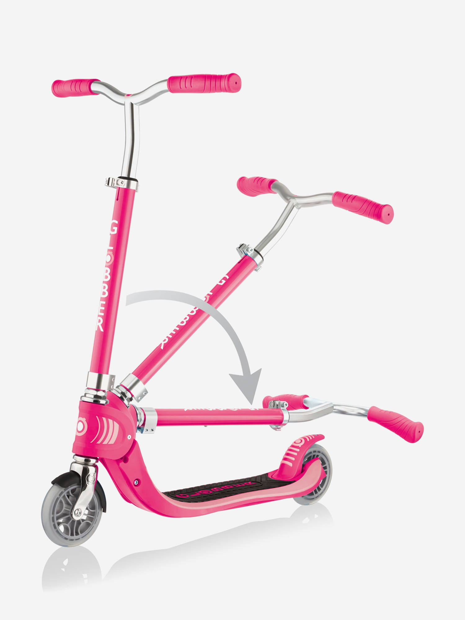 фото Самокат детский globber foldable flow 125, розовый