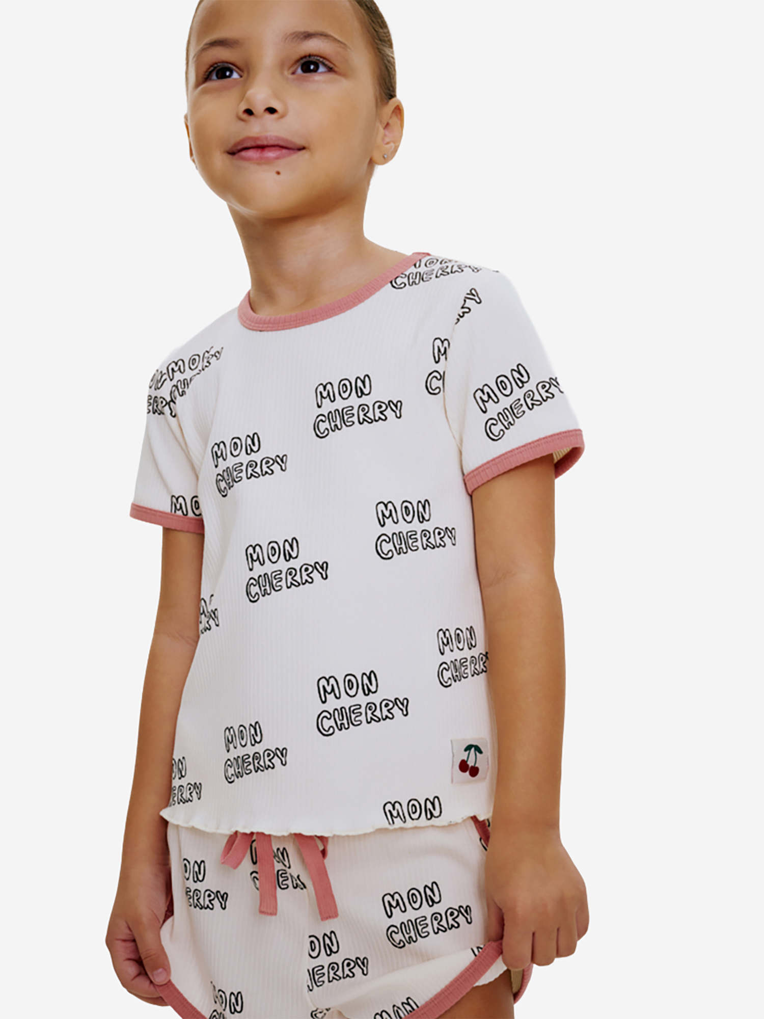 Изображение товара Детская футболка Artie с коротким рукавом для девочек натуральный хлопок эластан