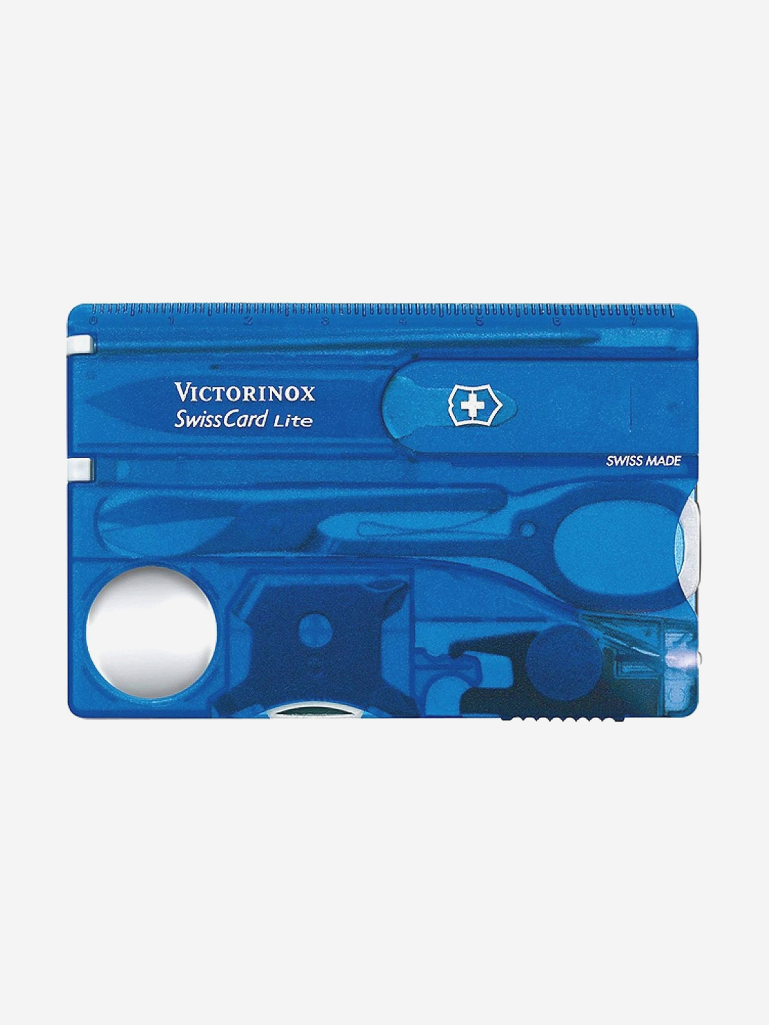 Швейцарская карточка Victorinox SwissCard Lite, 82 мм, 13 функций, Синий швейцарская карточка victorinox swisscard 82 мм 10 функций синий