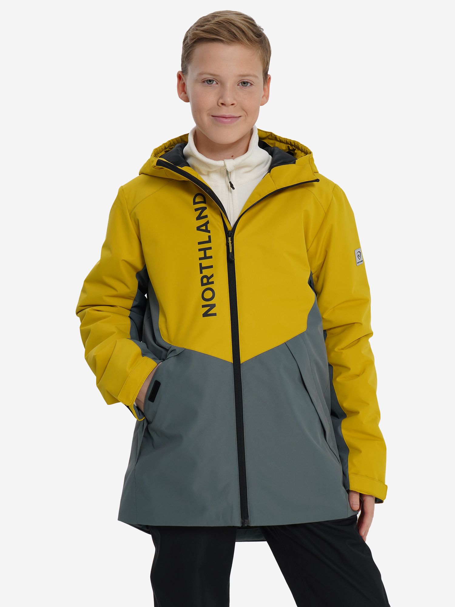 Куртка утепленная Northland для мальчиков, серый, арт. 142106n16-ao