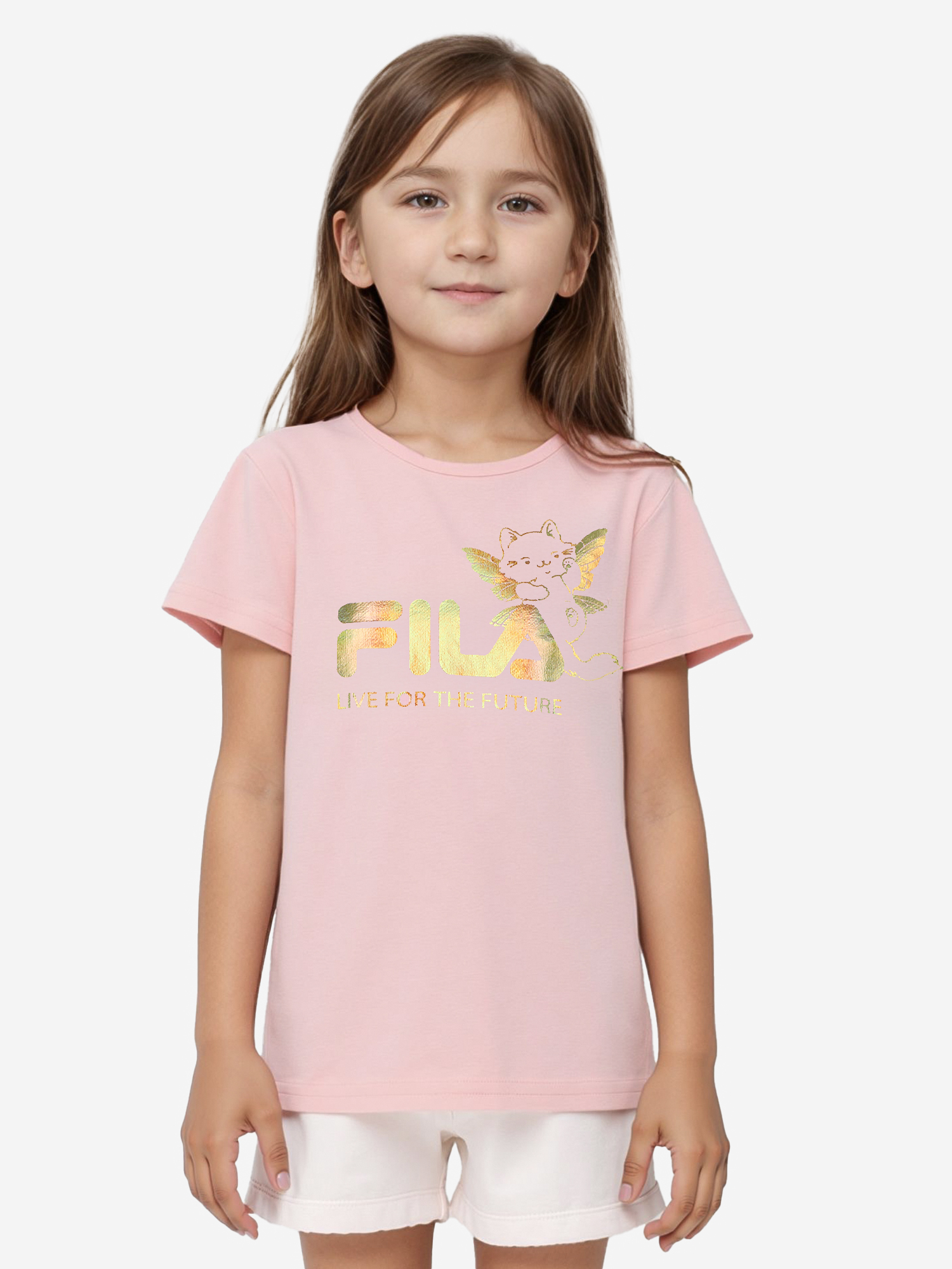 Футболка для девочек FILA, розовый, арт. 22099