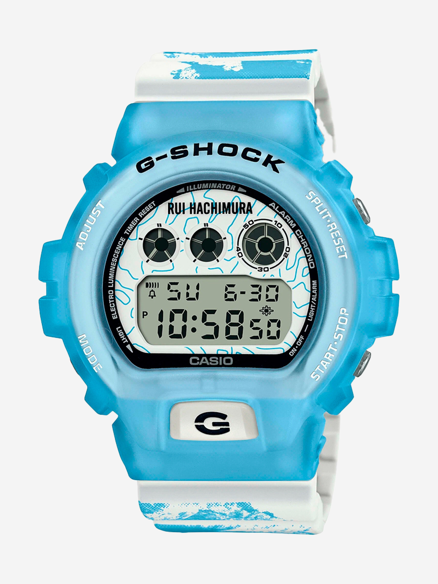 

Спортивные часы CASIO DW-6900RH-2E, Голубой
