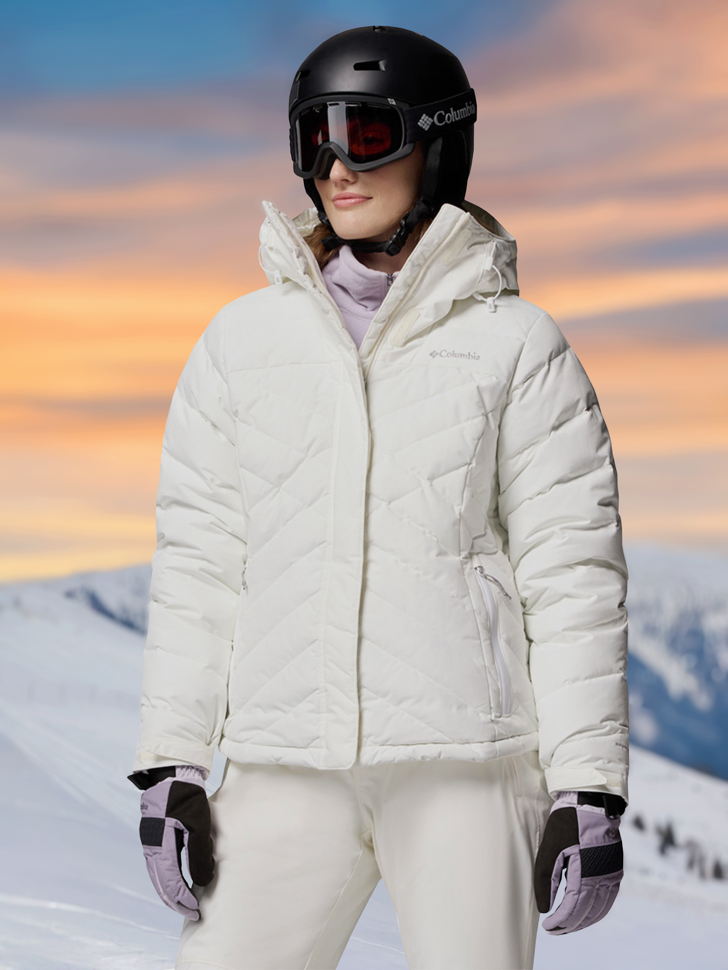 Пуховик Columbia Lay D Down V, белый, арт. 23555