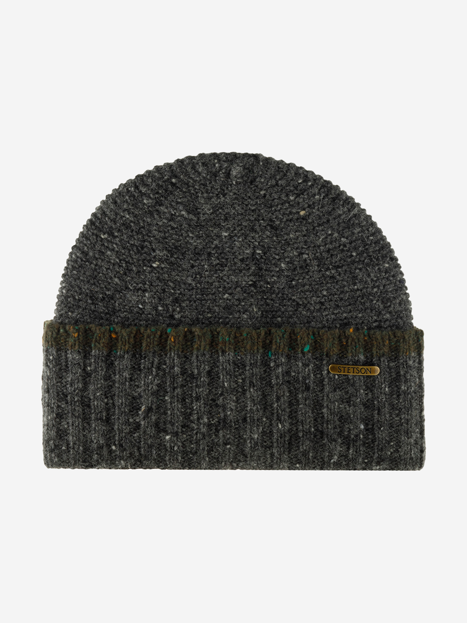 Изображение товара Шапка с отворотом STETSON 8599391 BEANIE DONEGAL WOOL Серый Оливковый