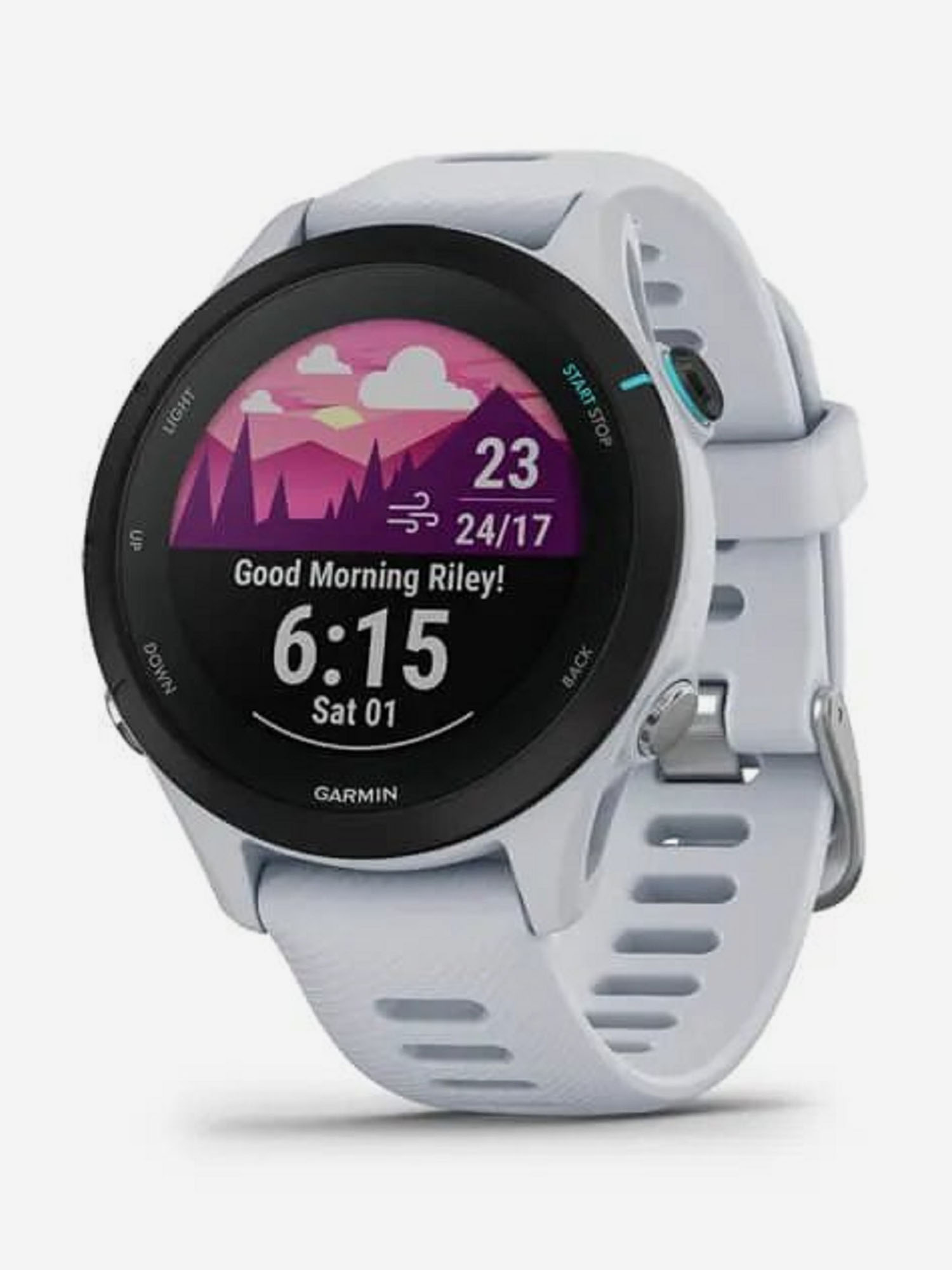 

Часы Garmin Forerunner 255S Music с белым ремешком White Stone 010-02641-33, Белый