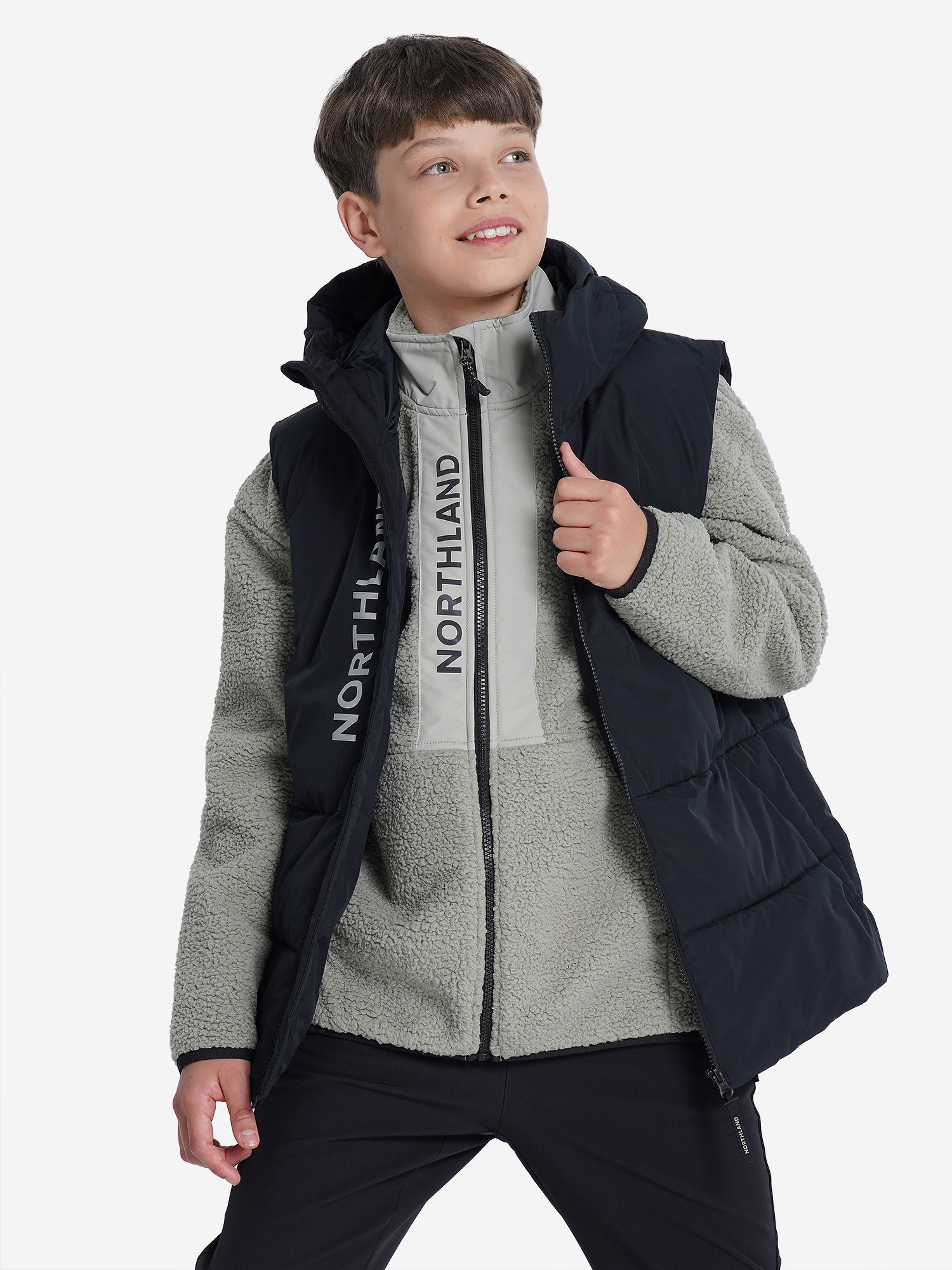 

Жилет утепленный для мальчиков Northland, Черный