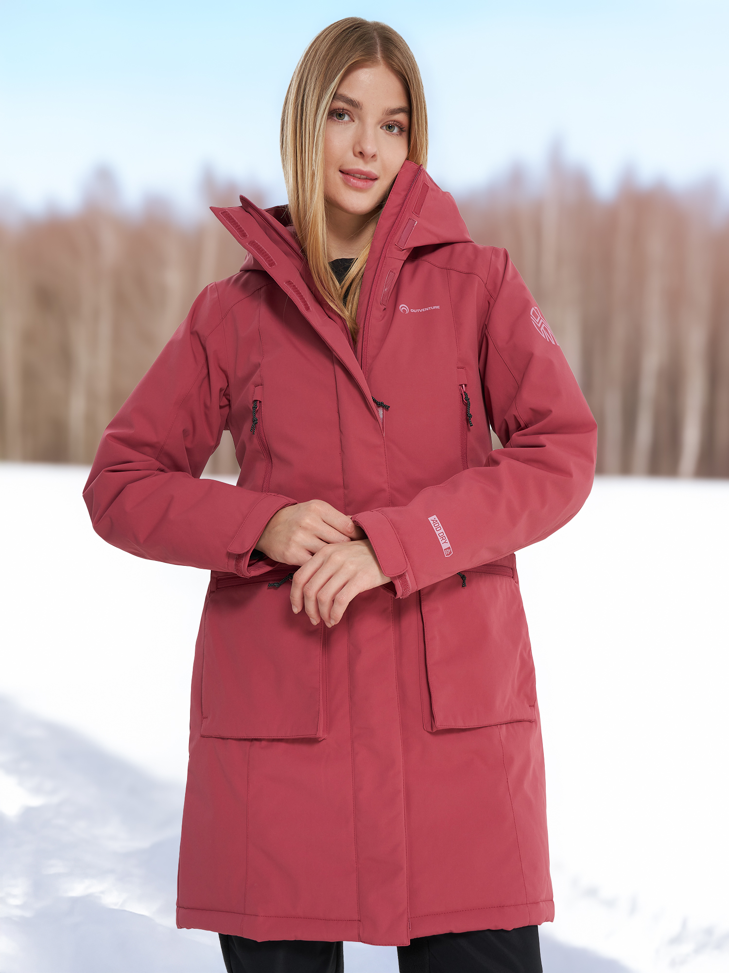 

Куртка утепленная женская Outventure, Красный