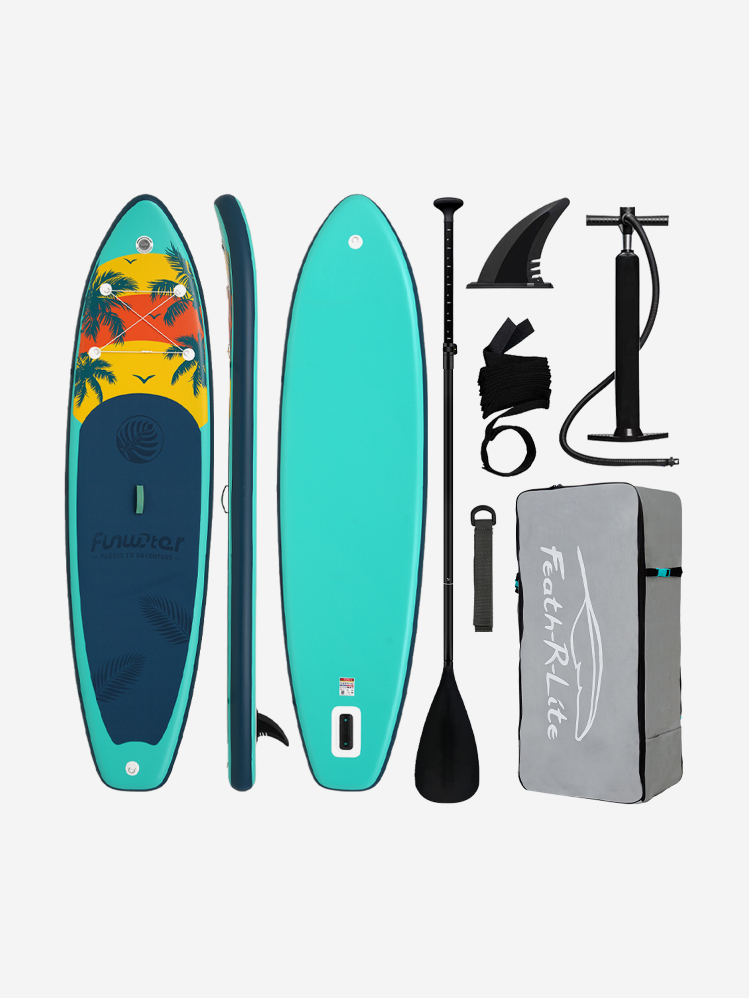 

Надувная SUP-доска FunWater BORA, 11' 335*84*15 см сапборд, Голубой