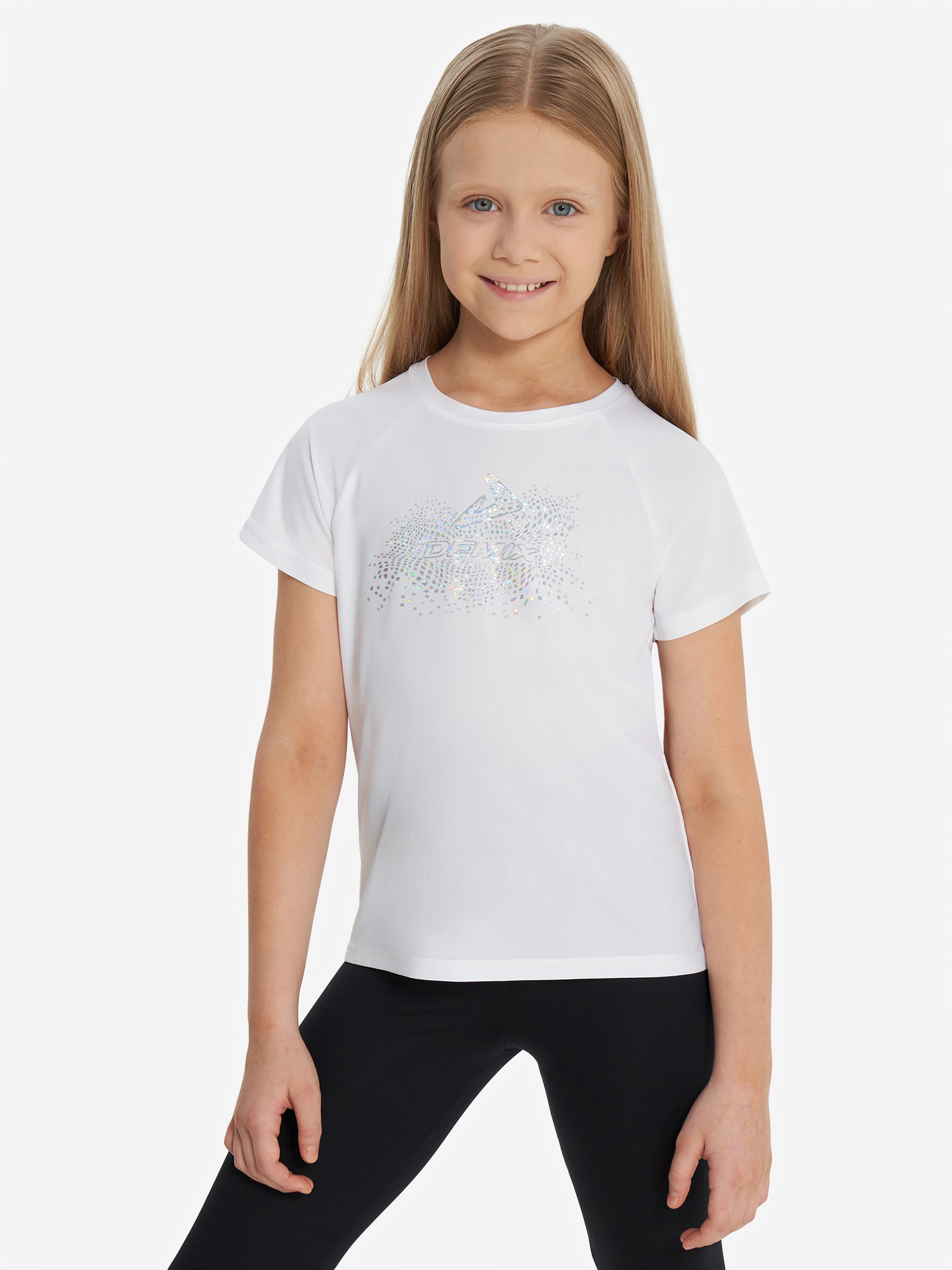 Футболка Demix для девочек, белый, арт. 32753