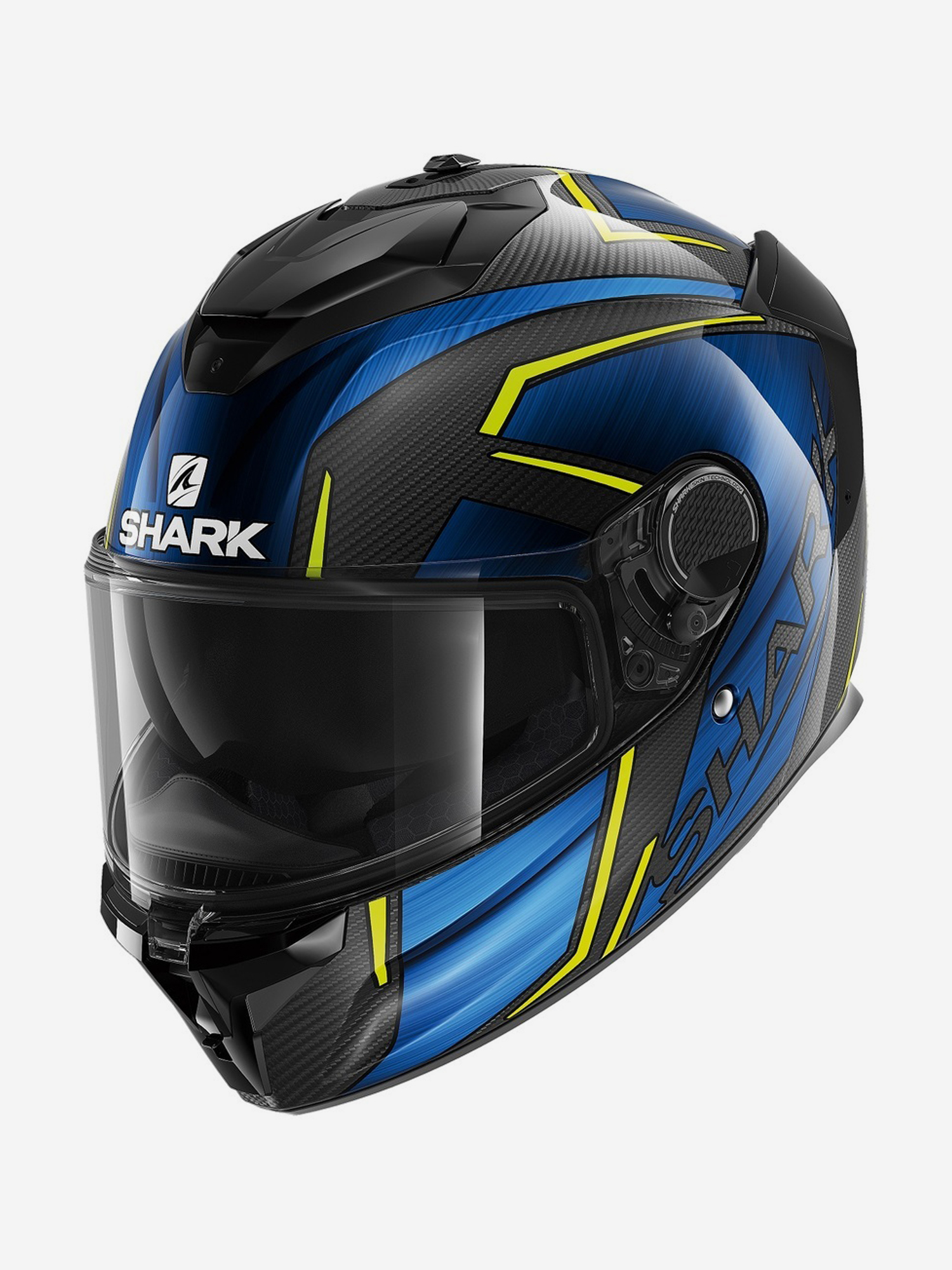 

Мотошлем интеграл SHARK SPARTAN GT CARBON KROMIUM Black/Blue, Синий