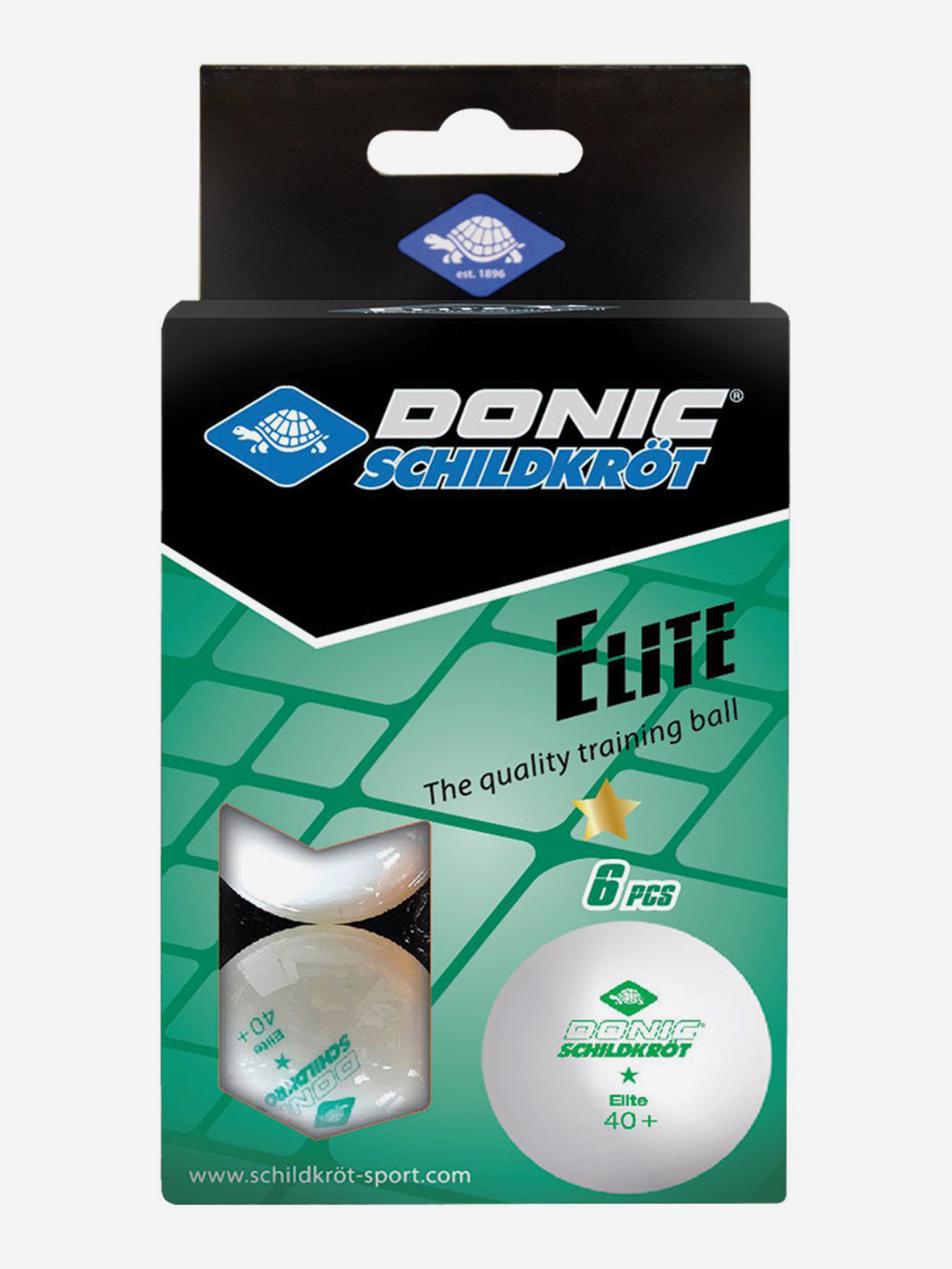

Мячики для н/тенниса DONIC ELITE 1* 40+, 6 штук, белый, Белый