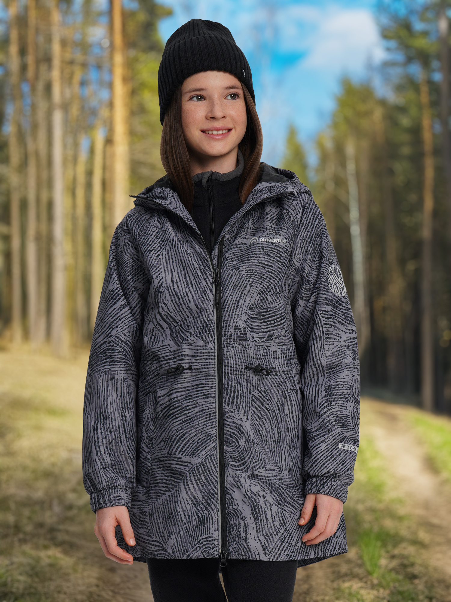 

Легкая куртка для девочек Outventure, Черный