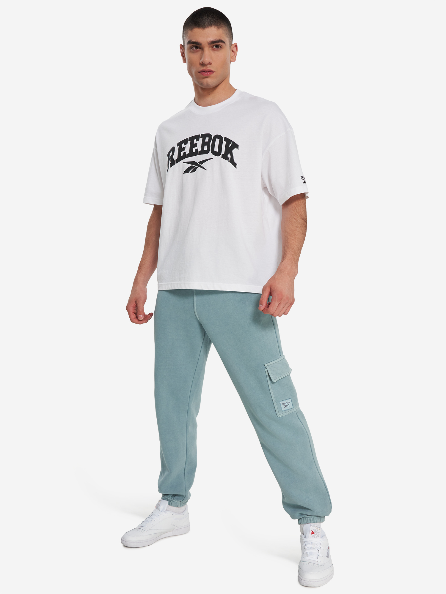 фото Футболка мужская reebok paul, белый