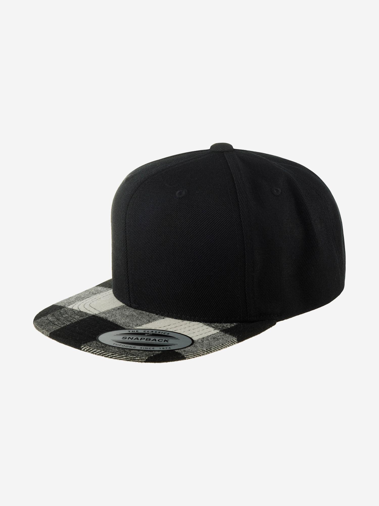 Изображение товара Бейсболка с прямым козырьком FLEXFIT 6089FP, Черный / белый