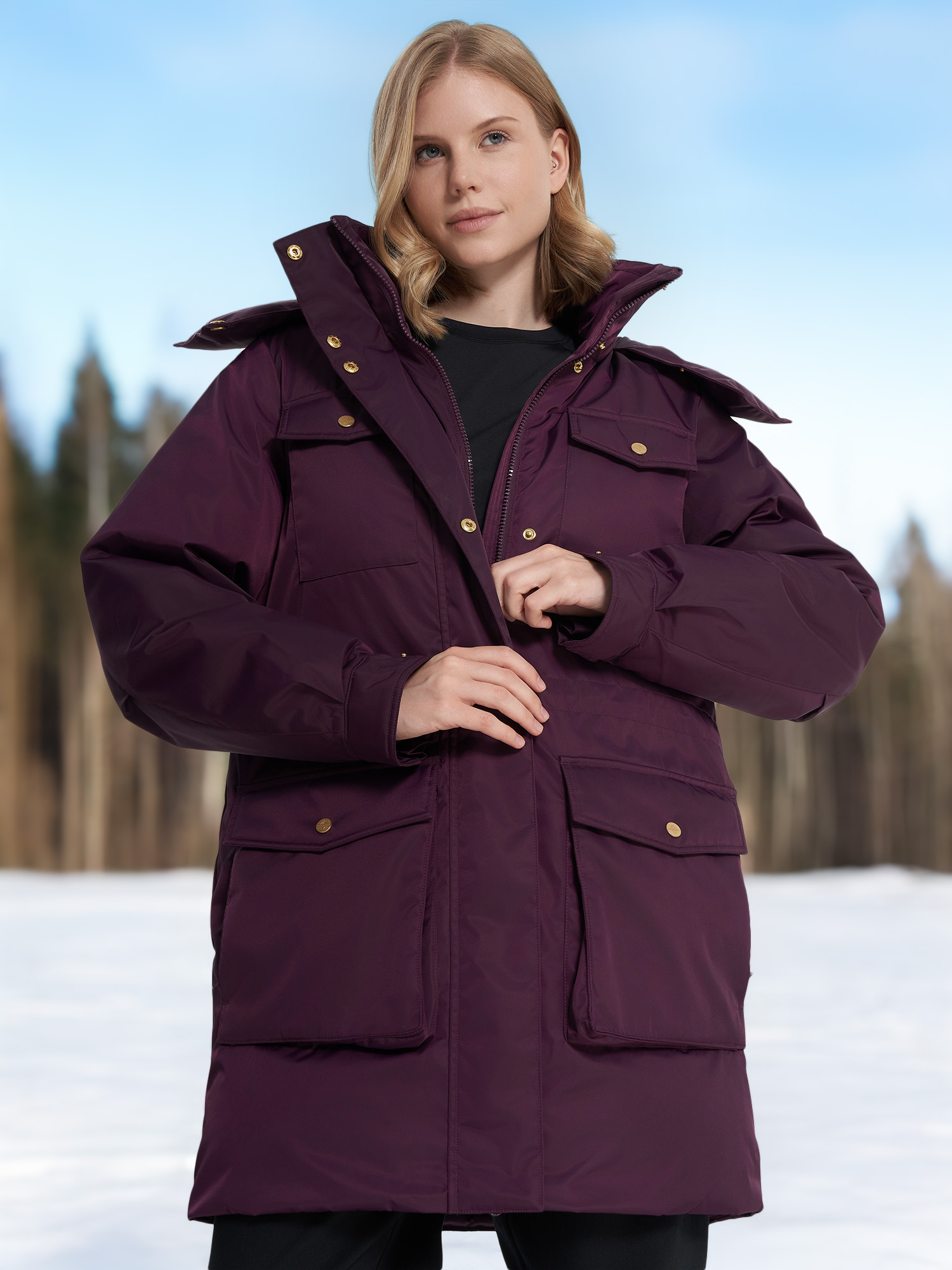 Пуховик женский Cordillero, синий, арт. 29090