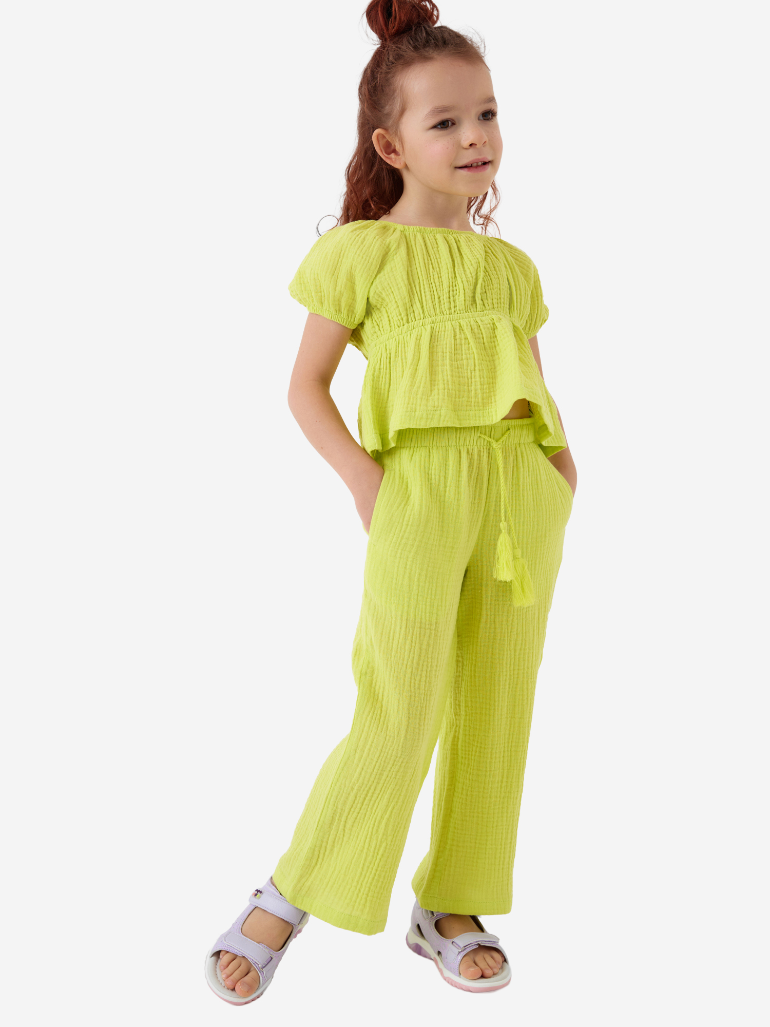 Изображение товара Комплект для девочек: блузка, брюки PlayToday