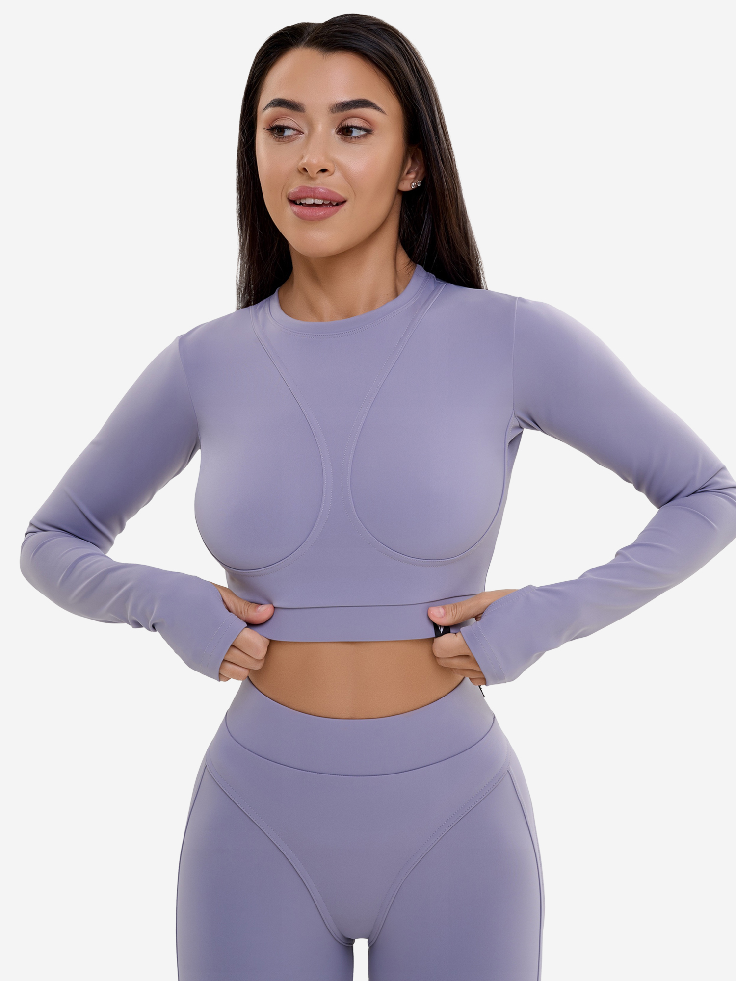 Изображение товара Женский рашгард Bona Fide Extra Sex Gray короткий облегающий для фитнеса йоги