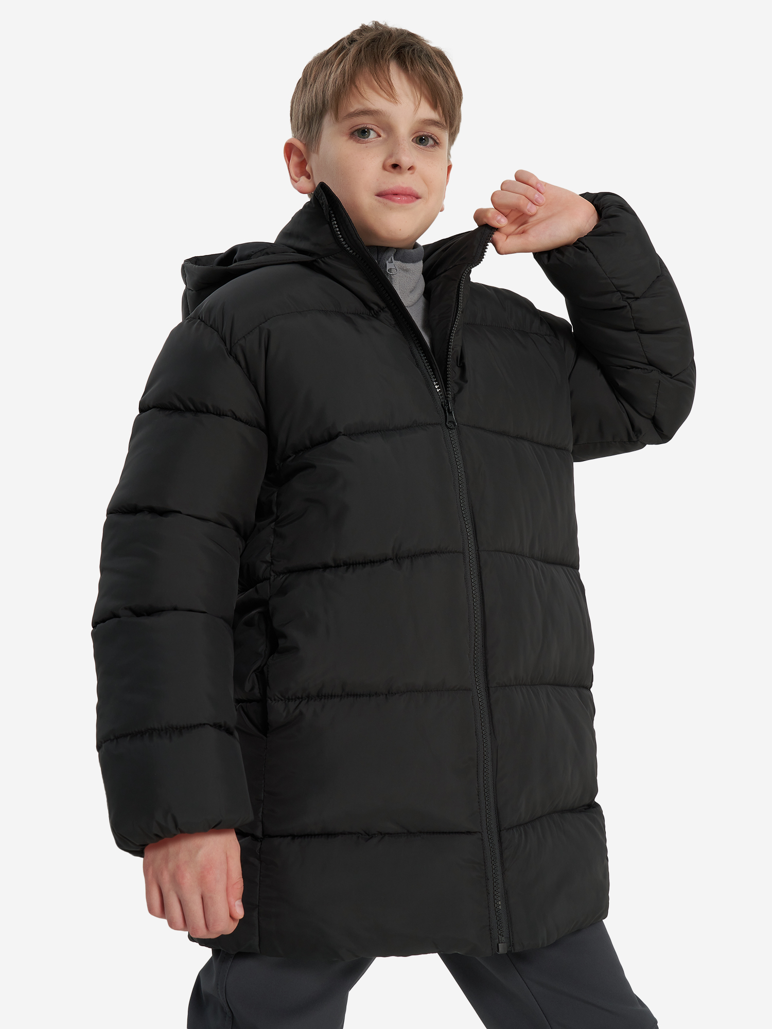 Пуховик GSD для мальчиков, черный, арт. 34577