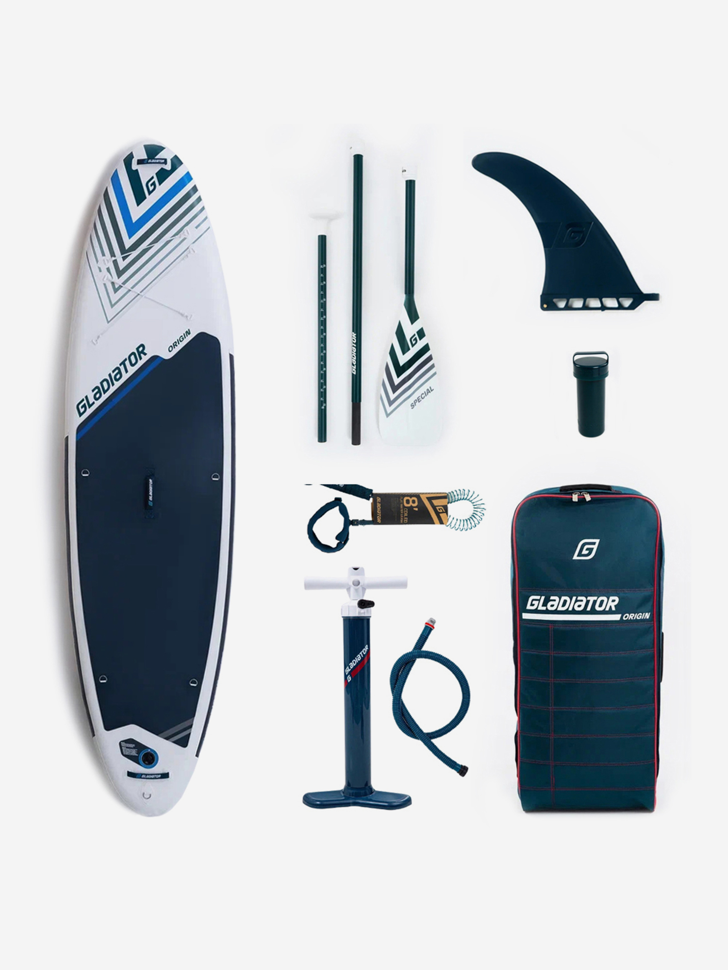 

SUP надувной Gladiator ORIGIN 10.8SC двухслойный, полная комплектация, Серый