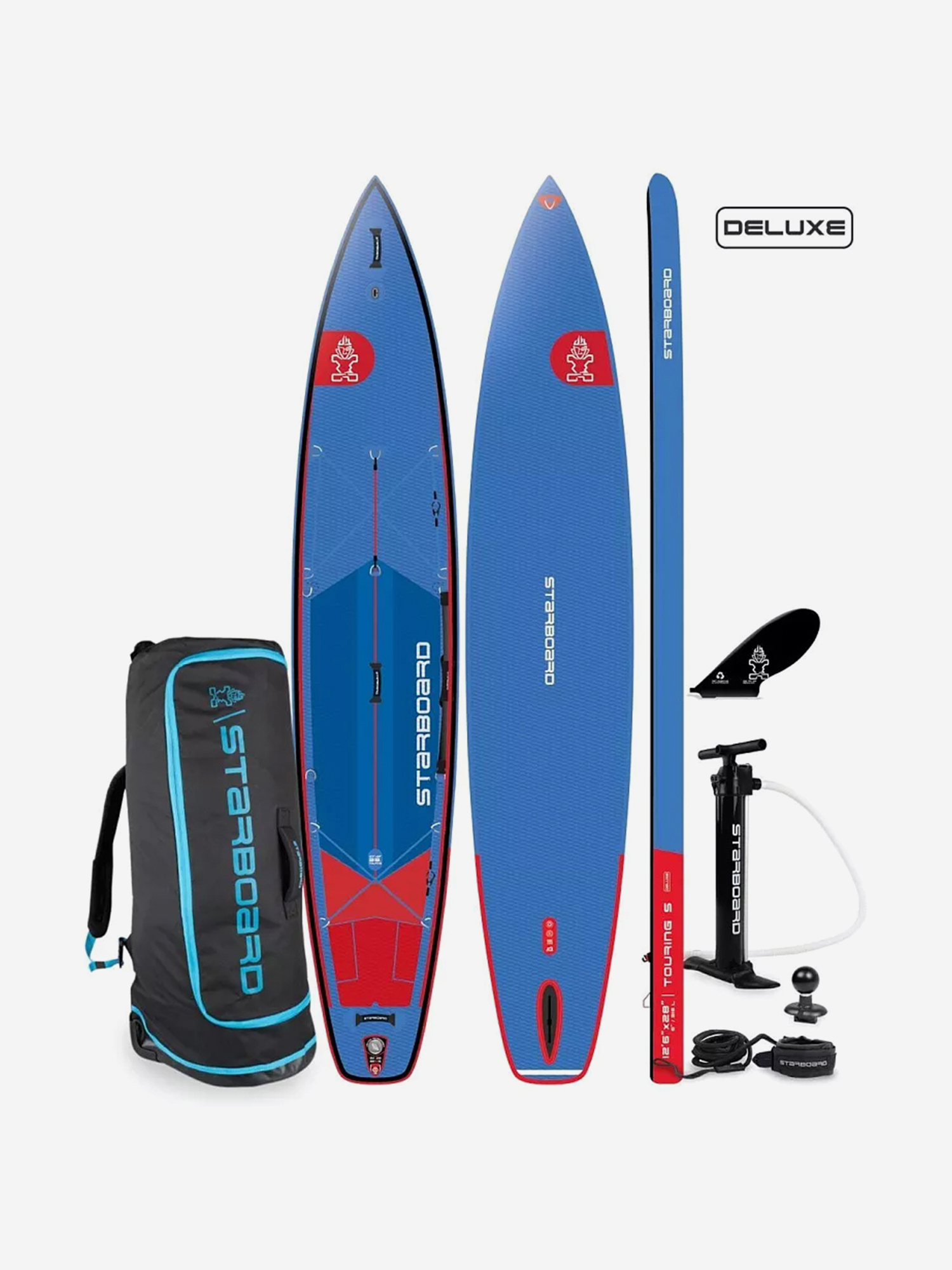 

Сапборд надувной двухслойный Starboard Touring S Deluxe 12.6x28x6, , Синий